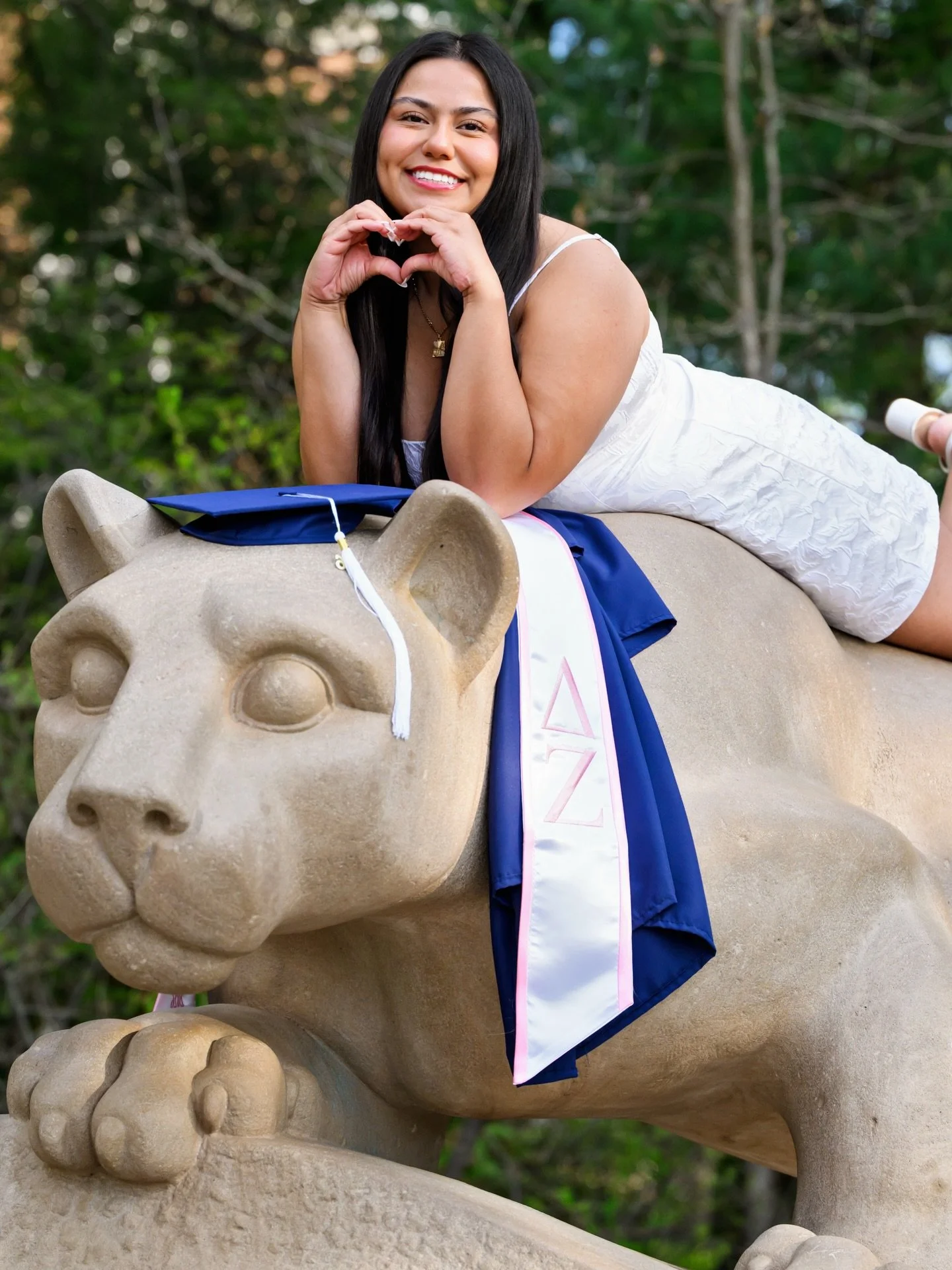 It was the most beautiful morning on campus celebrating Katie as she counts down the final two weeks until graduation from Penn State! We started at the Lion Shrine, made our way to Old Main, and finished at the Nursing building, each stop marking a 