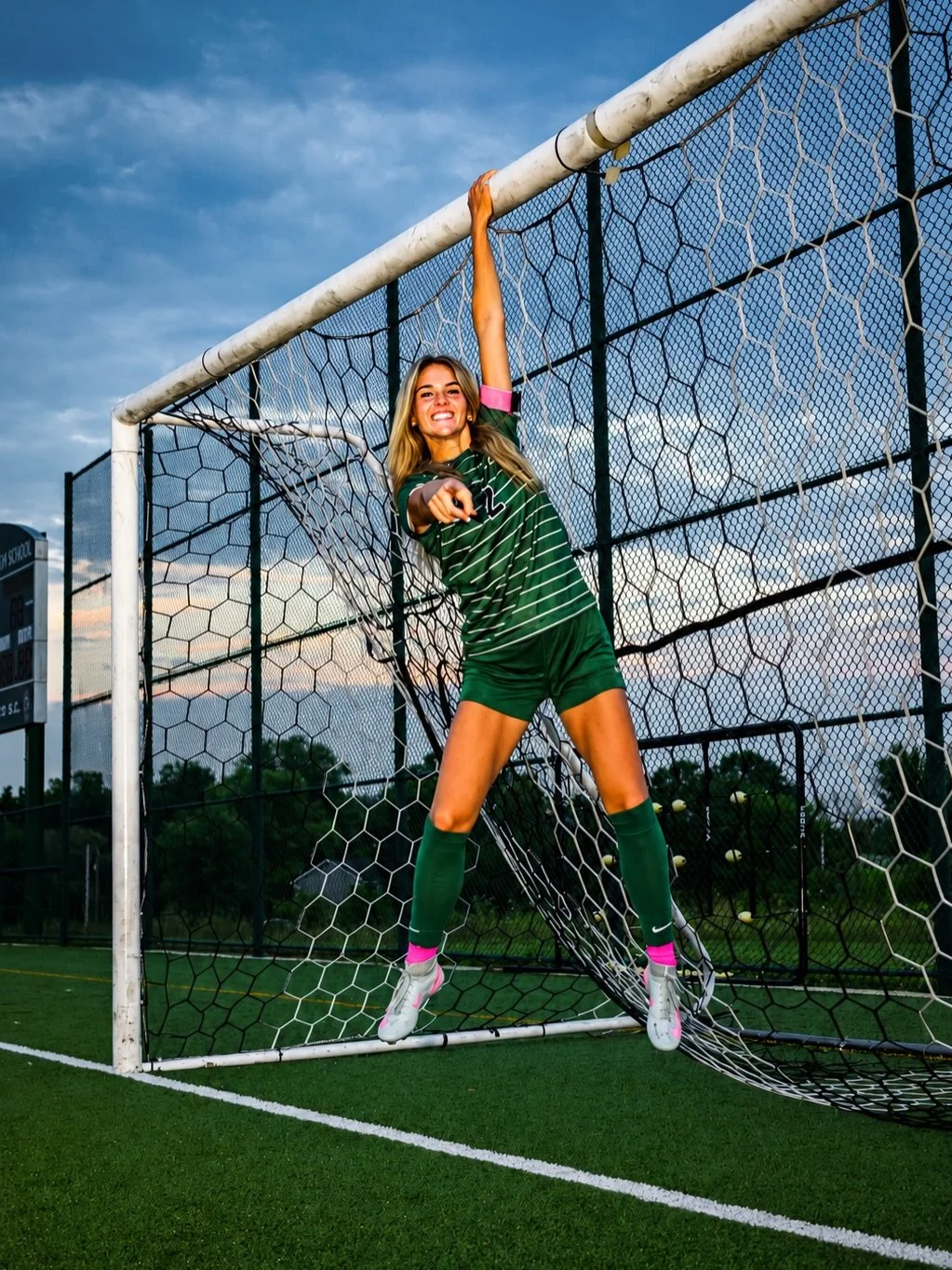 How lucky am I that I got to photograph Kate for the THIRD time?! 

This time, we celebrated her love of soccer by heading back to her high school field one last time. It was the perfect way to honor such a big part of her story.

I couldn&rsquo;t ha