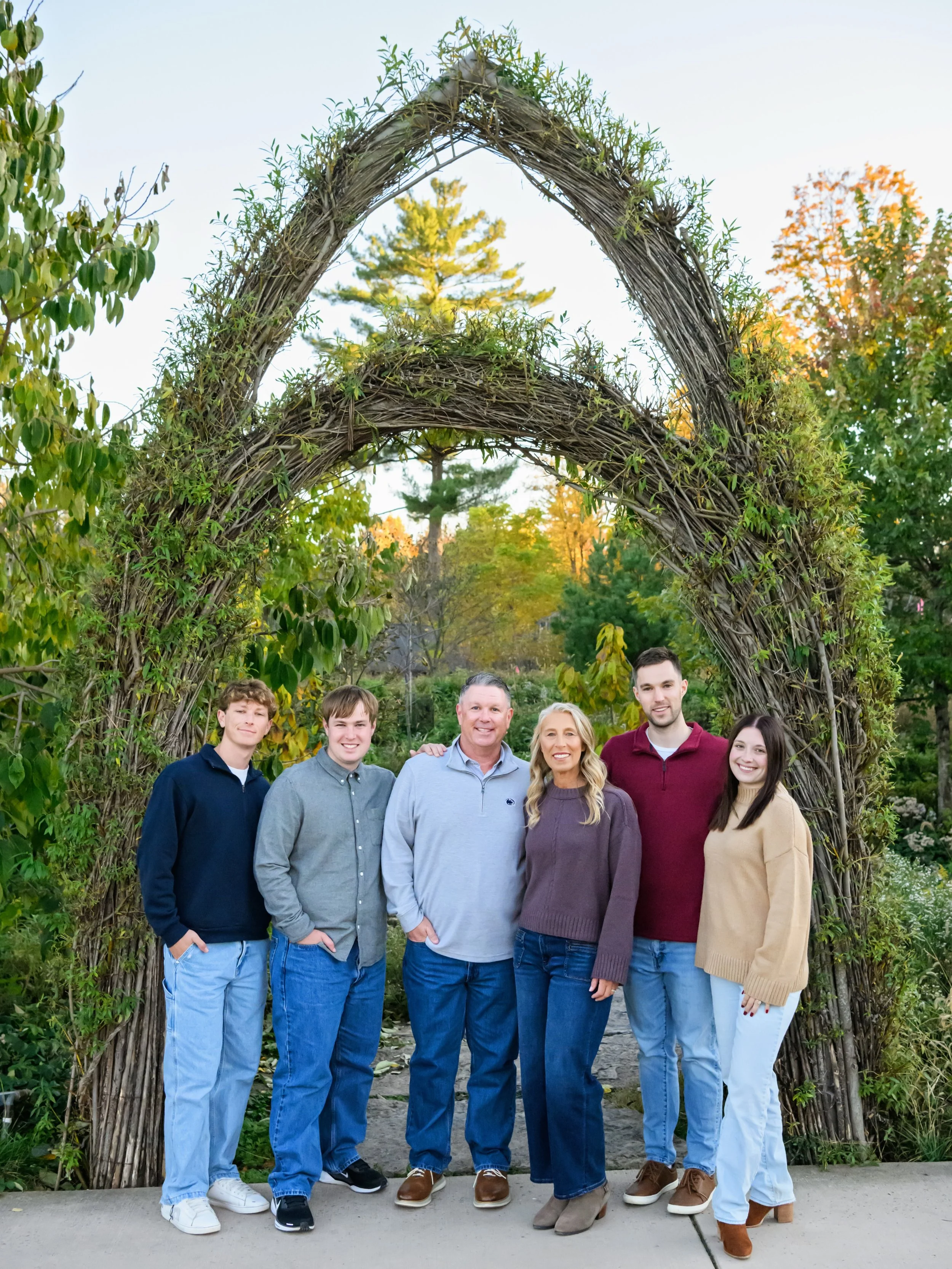 Three years ago, I photographed their oldest son&rsquo;s Penn State graduation portraits, and I&rsquo;ve been lucky enough to photograph this sweet family a couple of times since! 💙 Penn State has quite the love story with this family! The parents m