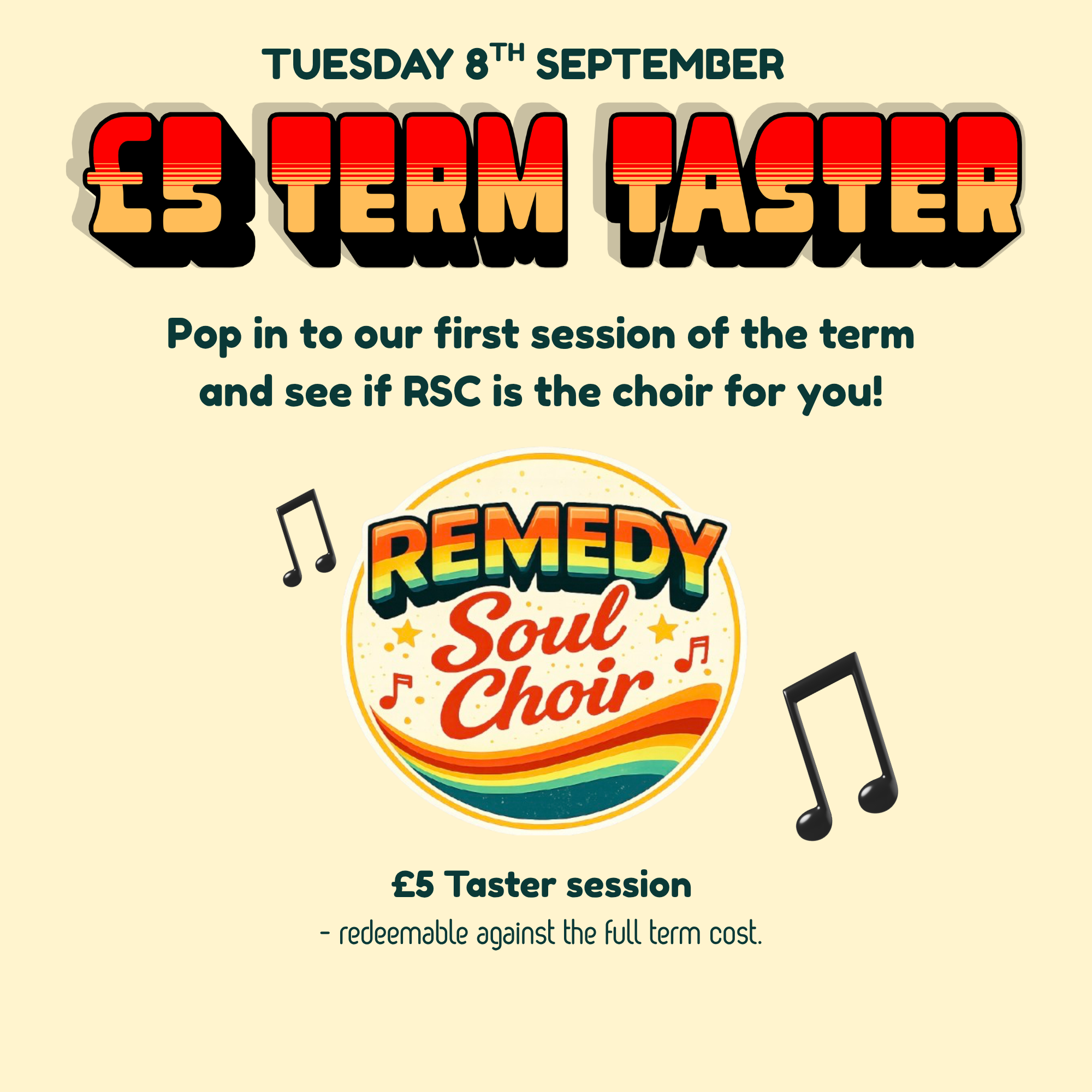 TERM TASTER 8th September