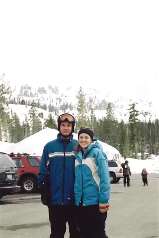 Skiing and snowboarding in Tahoe in 2005