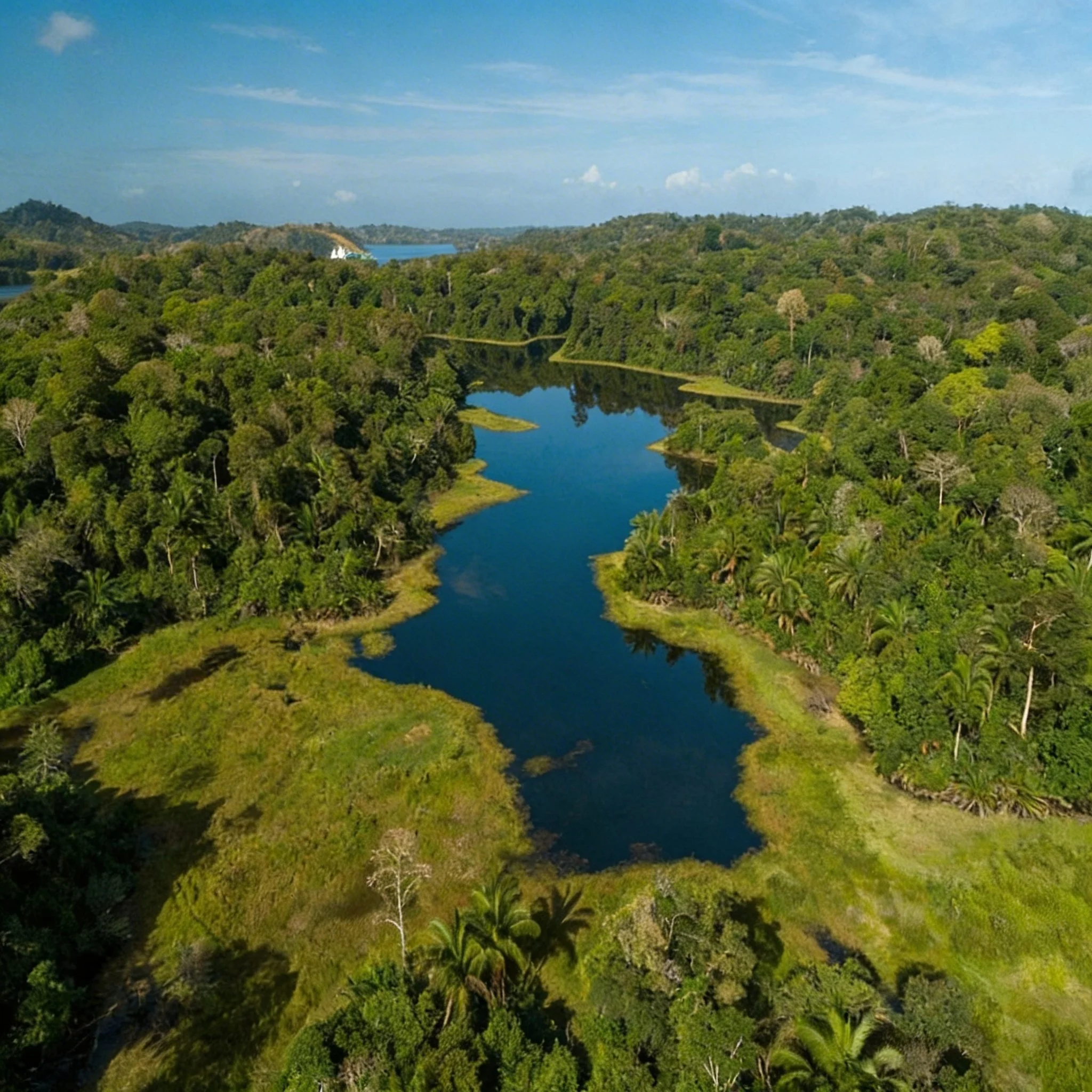 Urban rainforest Gamboa Panama — private boat Gatun Lake wildlife