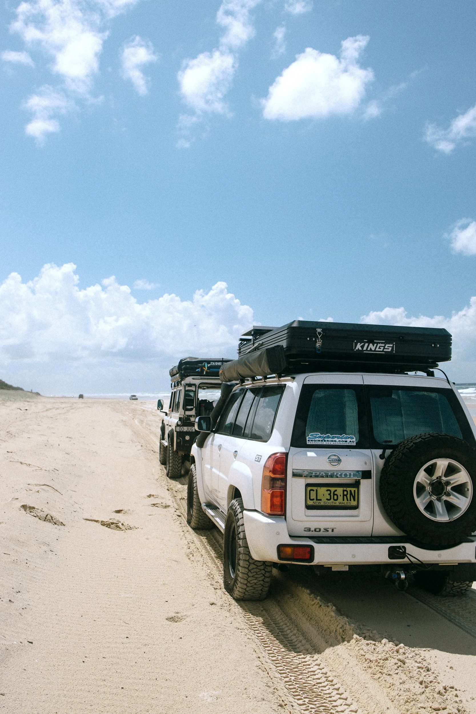 Sand driving on K'Gari in Australia