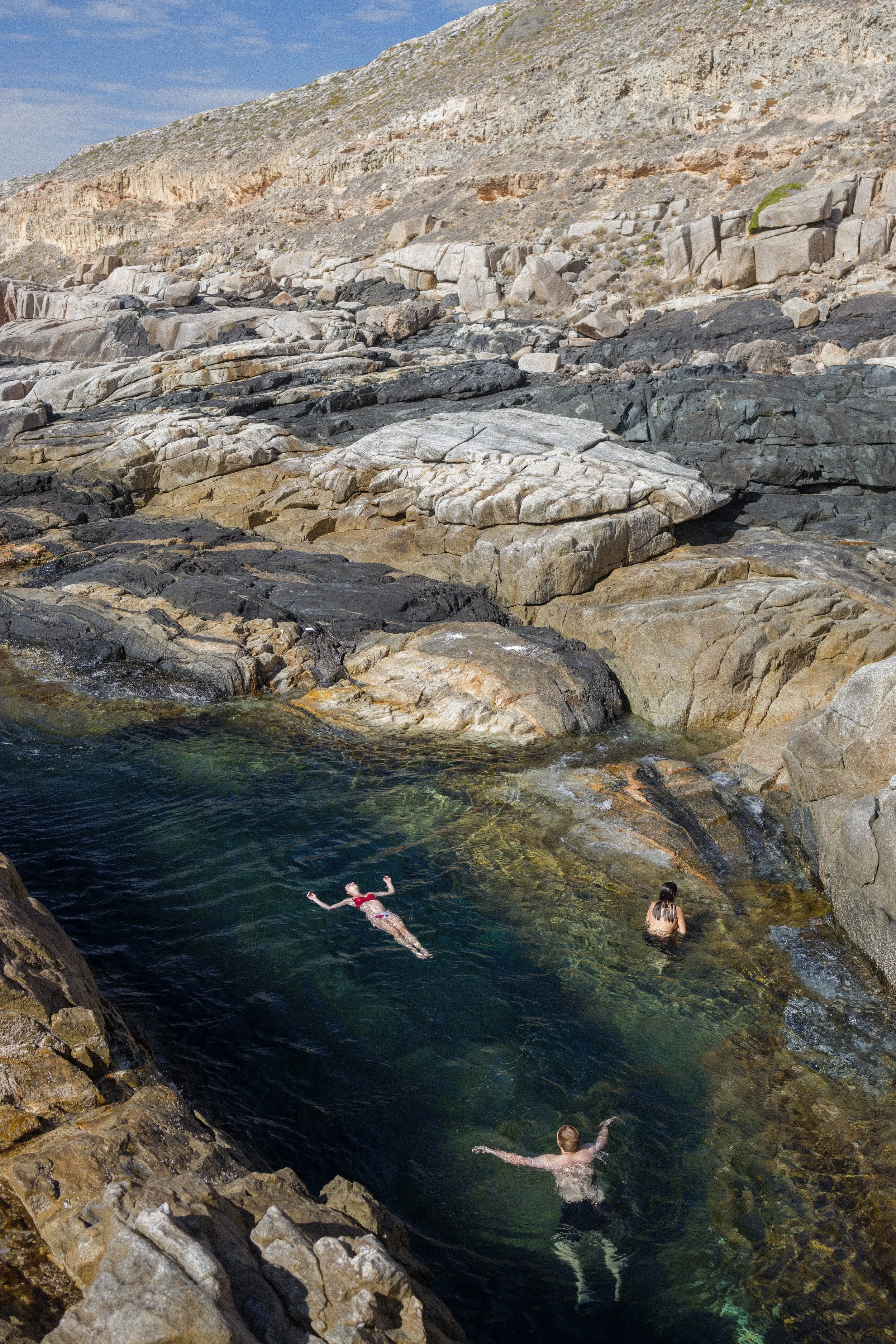 Floating in the ocean off the coast of Victoria, Australia
