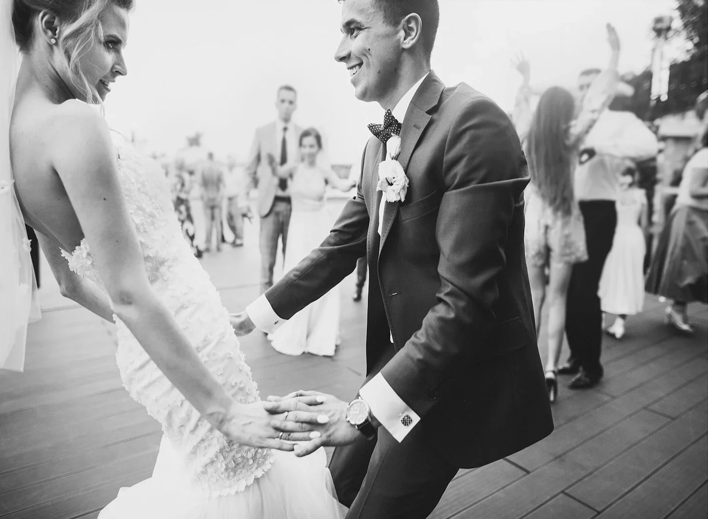 Bride and Groom dancing to a first dance song
