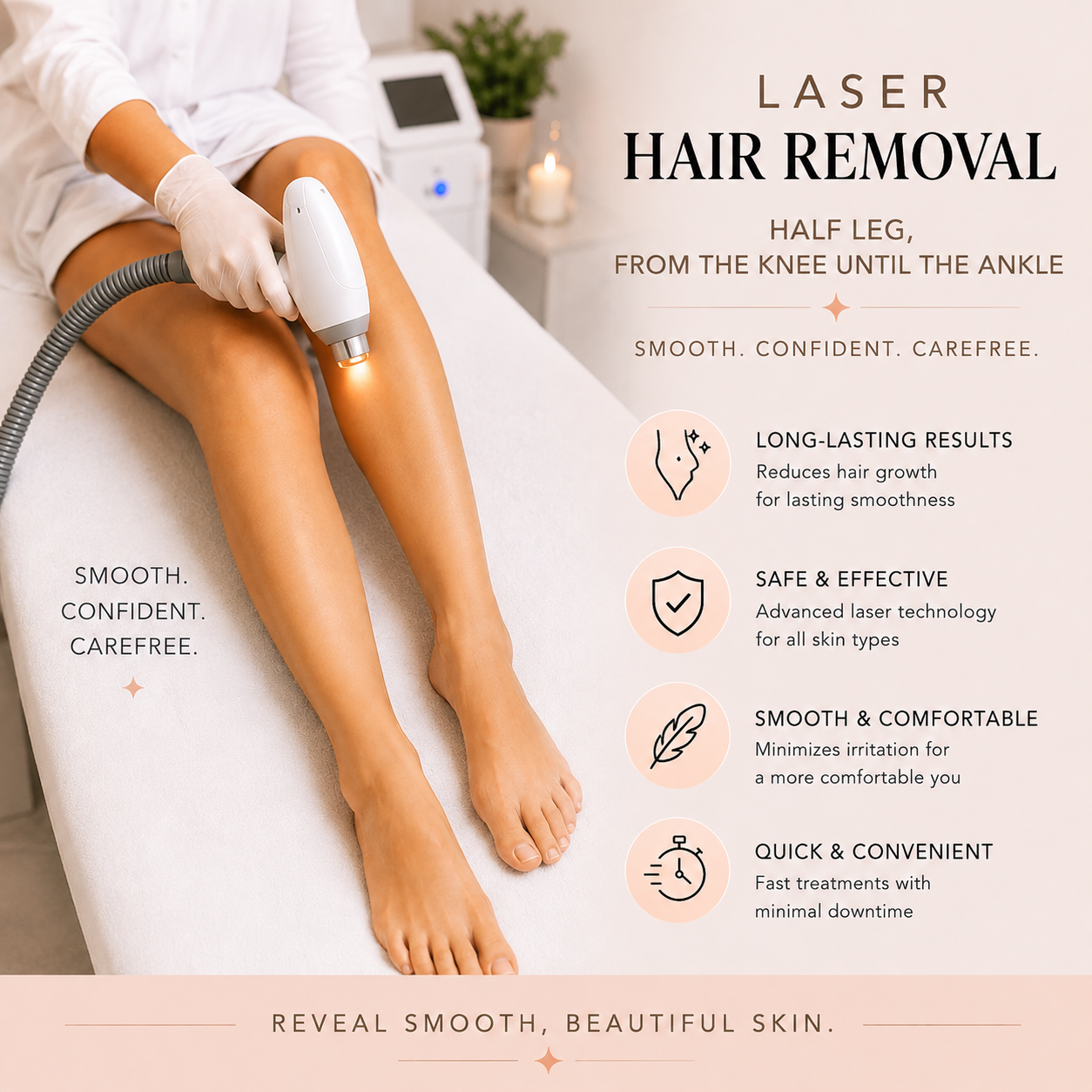 Laser Hair Removal: Half leg