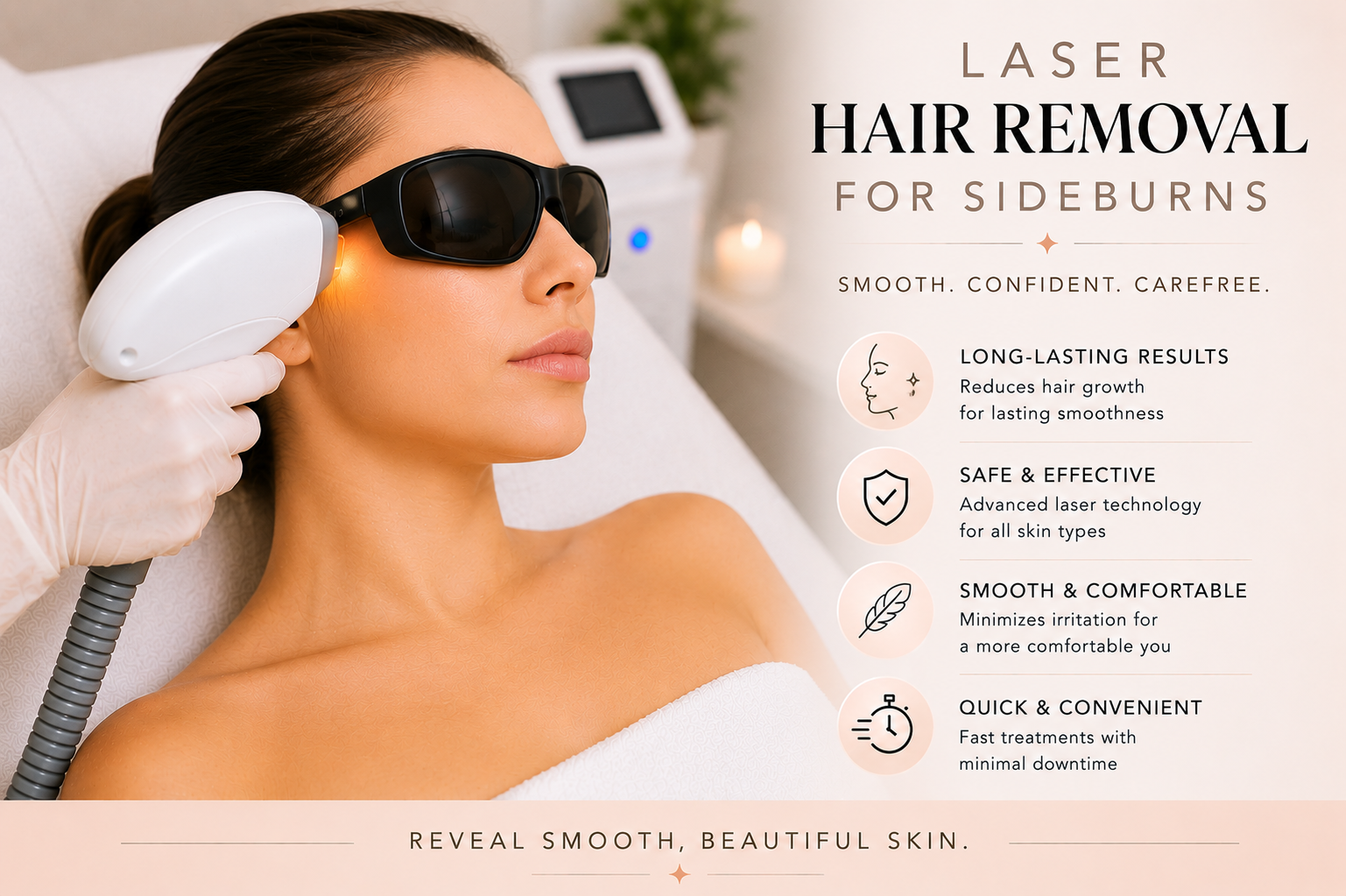 Laser hair removal: Sideburns