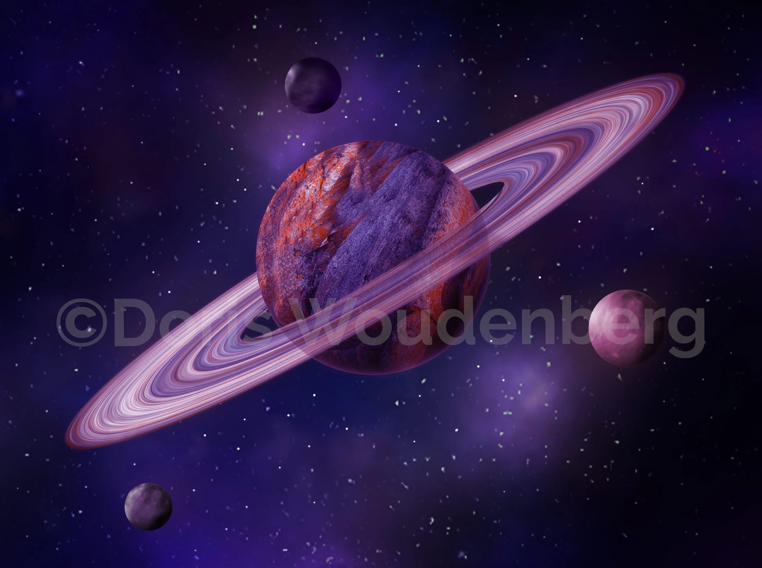 Saturn and its' Moons