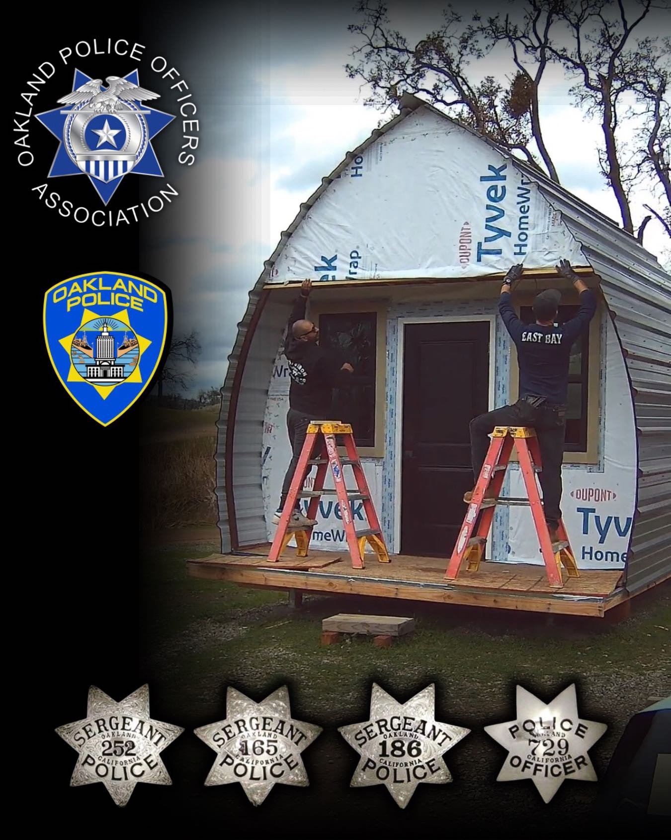 We&rsquo;re incredibly grateful to the Oakland Police Department and the Oakland Police Officers Association for supporting our mission through fundraising and generous donations toward the build of a cabin that will serve first responders during fut