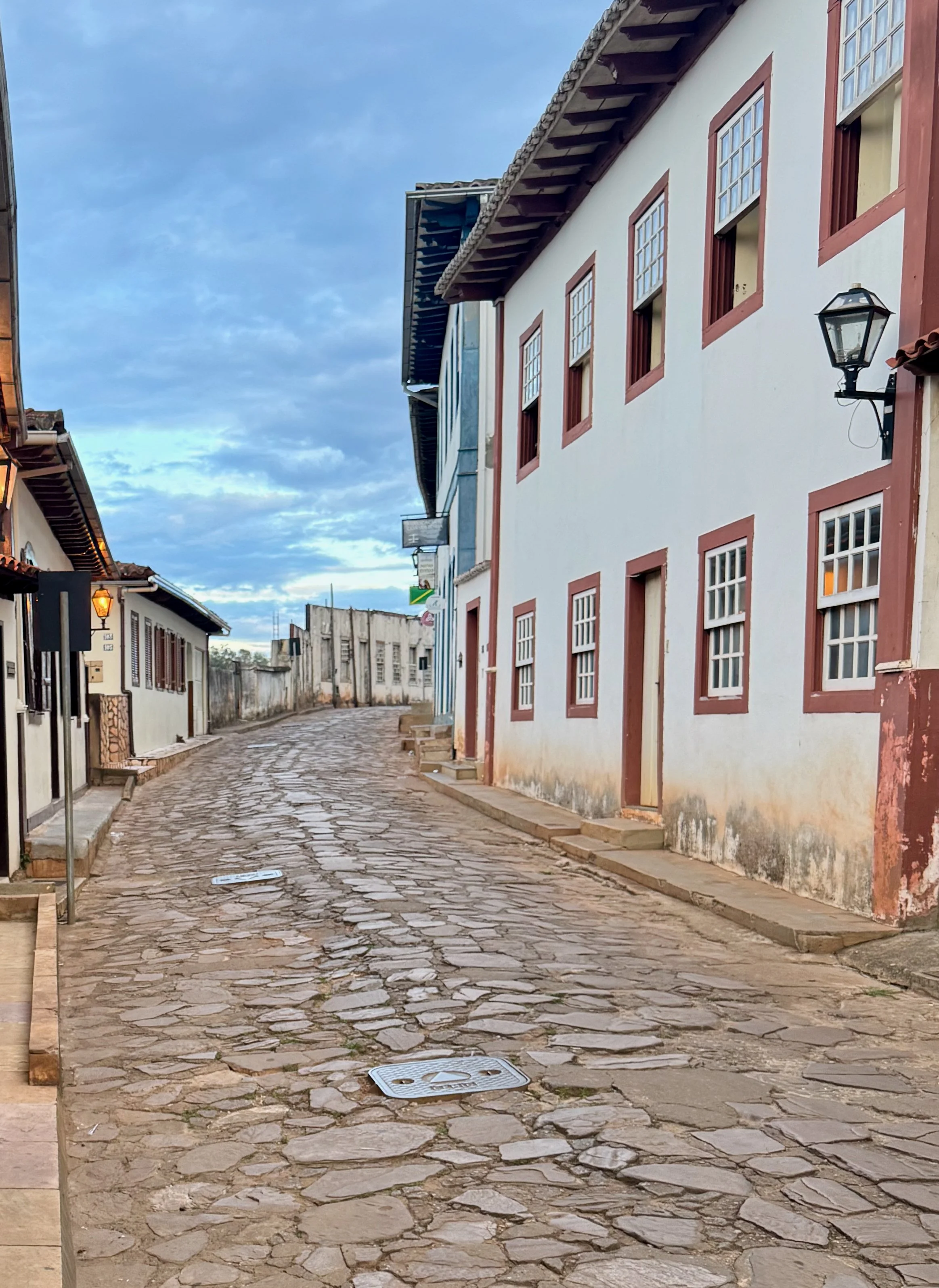 Cobblestone street in Serro, Minas Gerais — home of the renowned Queijo do Serro.
