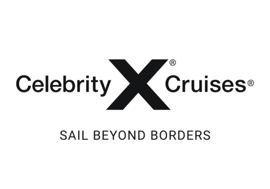 Celebrity Cruises logo with the slogan 'Sail Beyond Borders'.