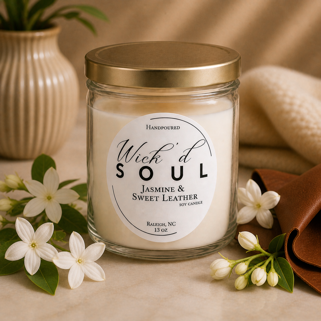 Jasmine & Sweet Leather