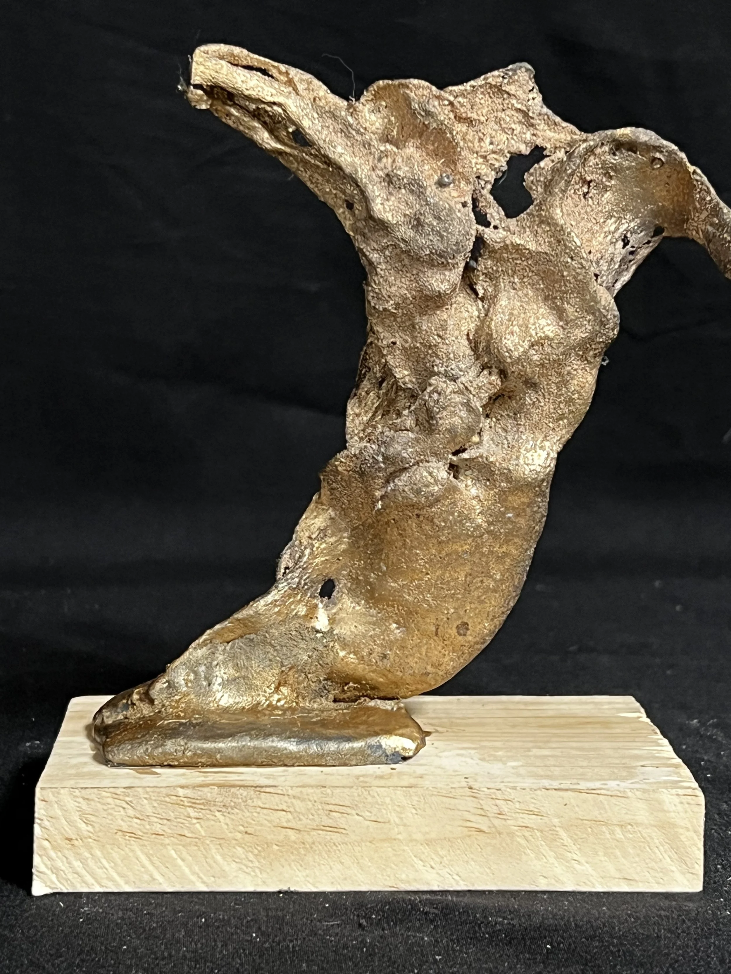 Reclining Female Torso I    6"x5"x3" Bronze, Wood, Epoxy Putty, Paint
$1800.00