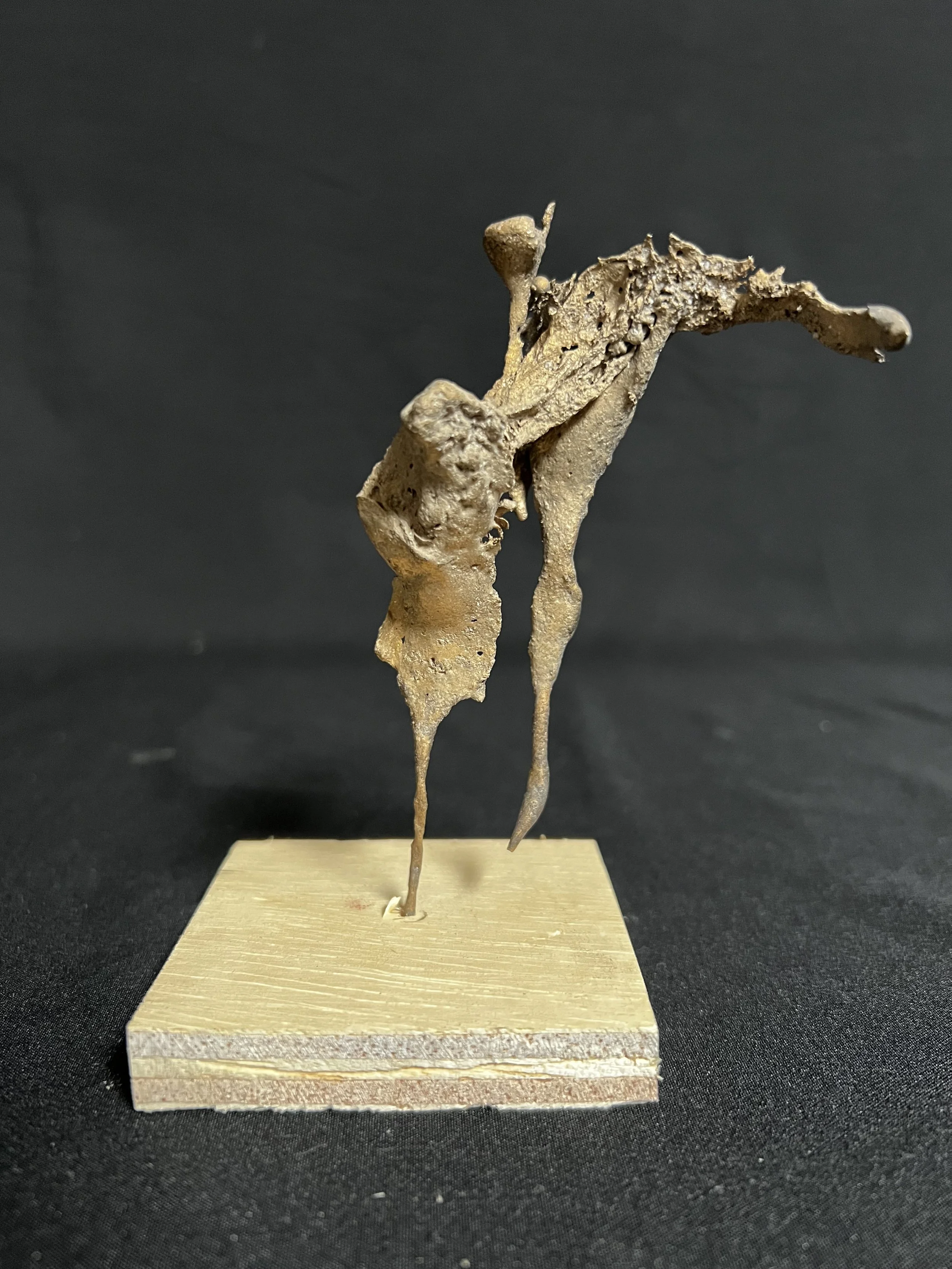 Jewel Series Double Figure     5"x3"x3"    Bronze, Wood    $500.00