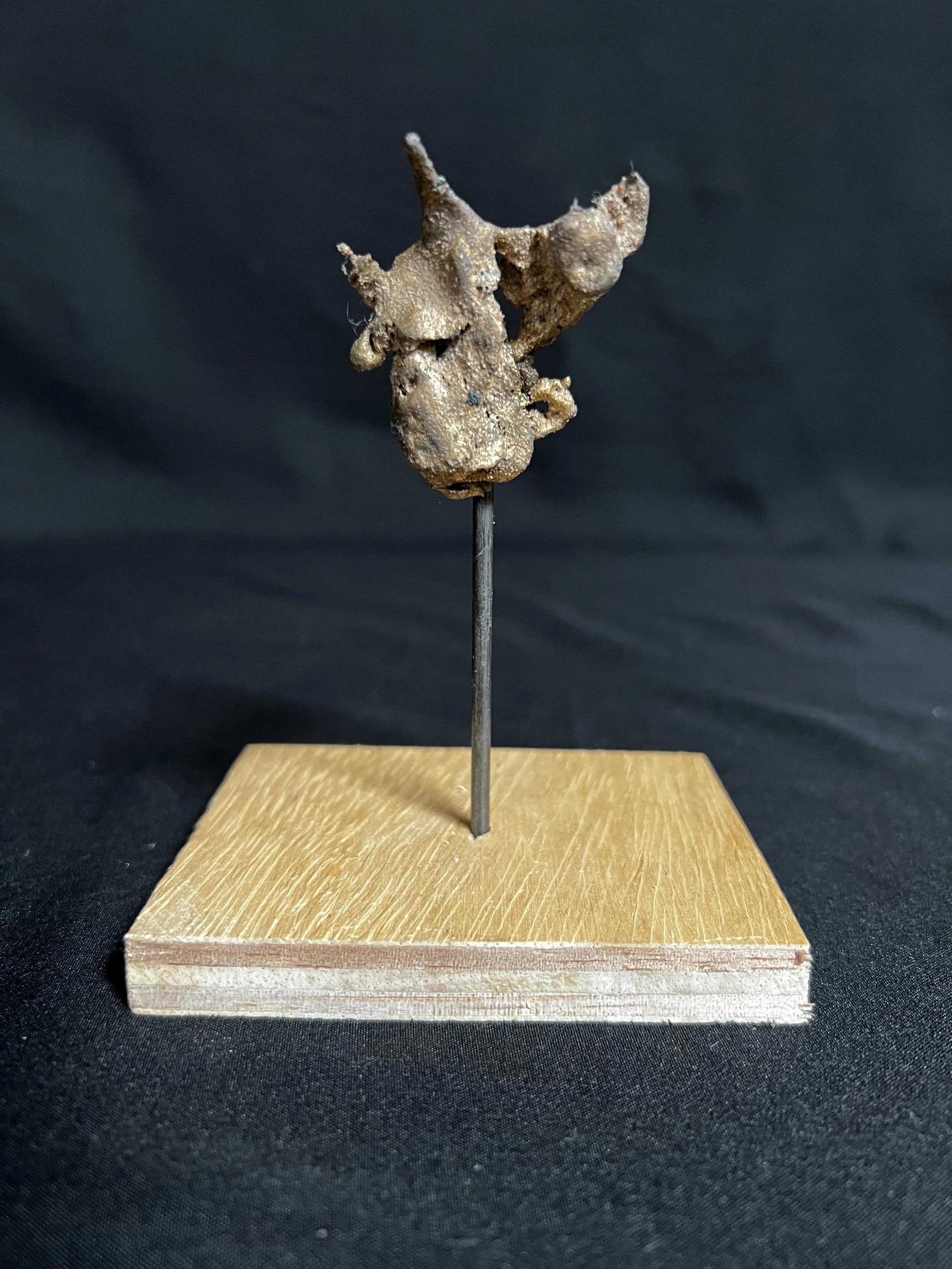 Jewel Series_ Torso Twisted    4"x4"x3"    Bronze, Wood    $500.00