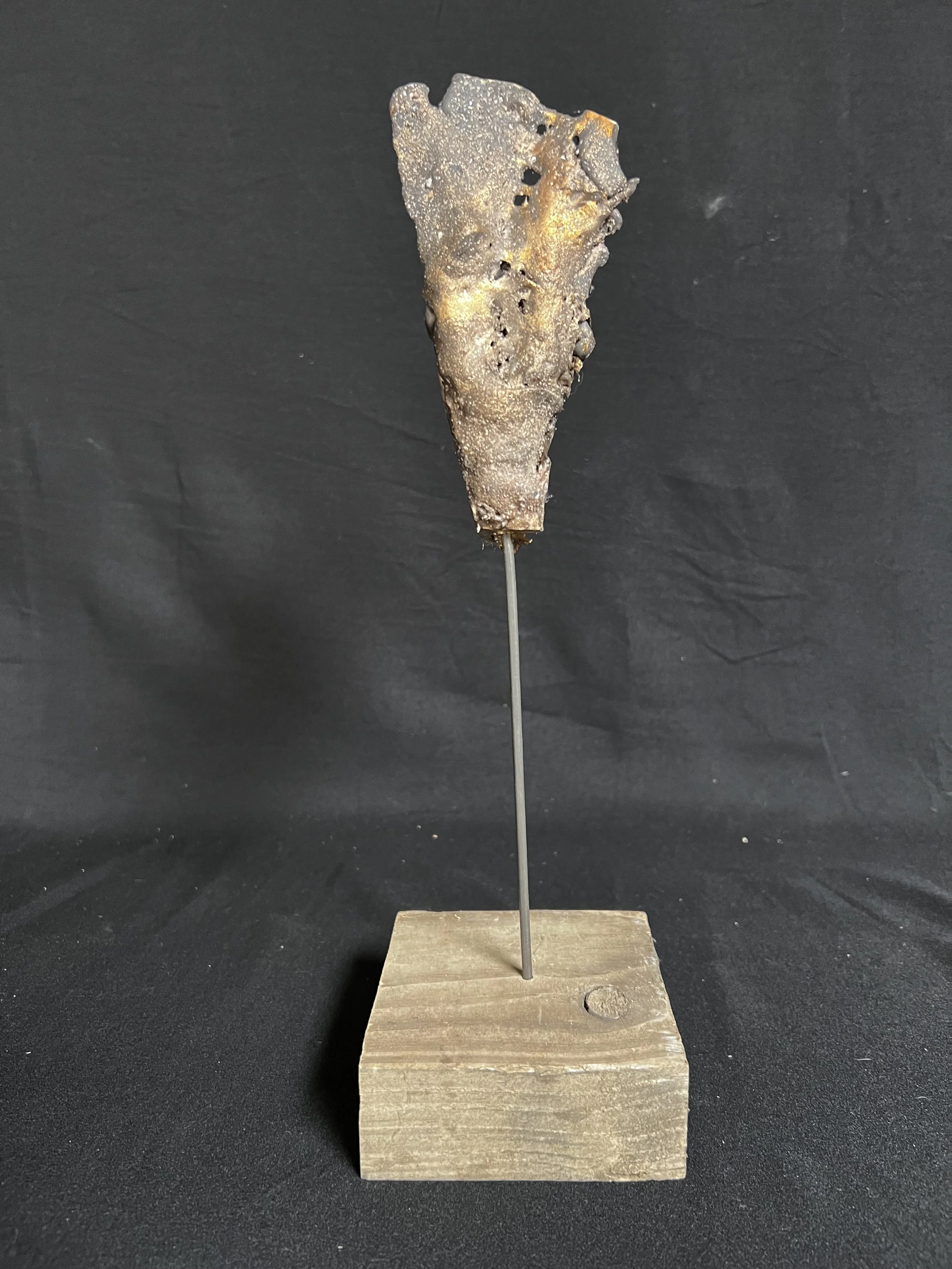 Winged Torso III   12"x3"x3" Bronze, Wood, Natural Patina    $1800.00