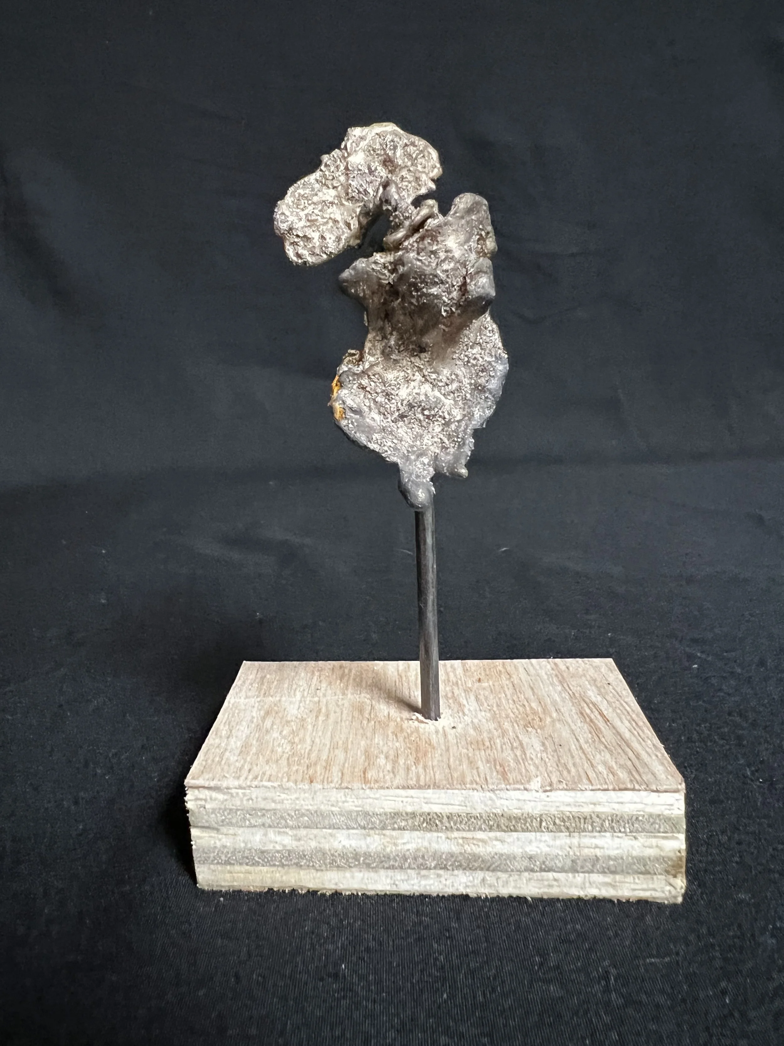 Jewel Series_Female Torso with Wing     4"x3"x2"    Bronze, Epoxy Putty, Paint, Wood    $500.00