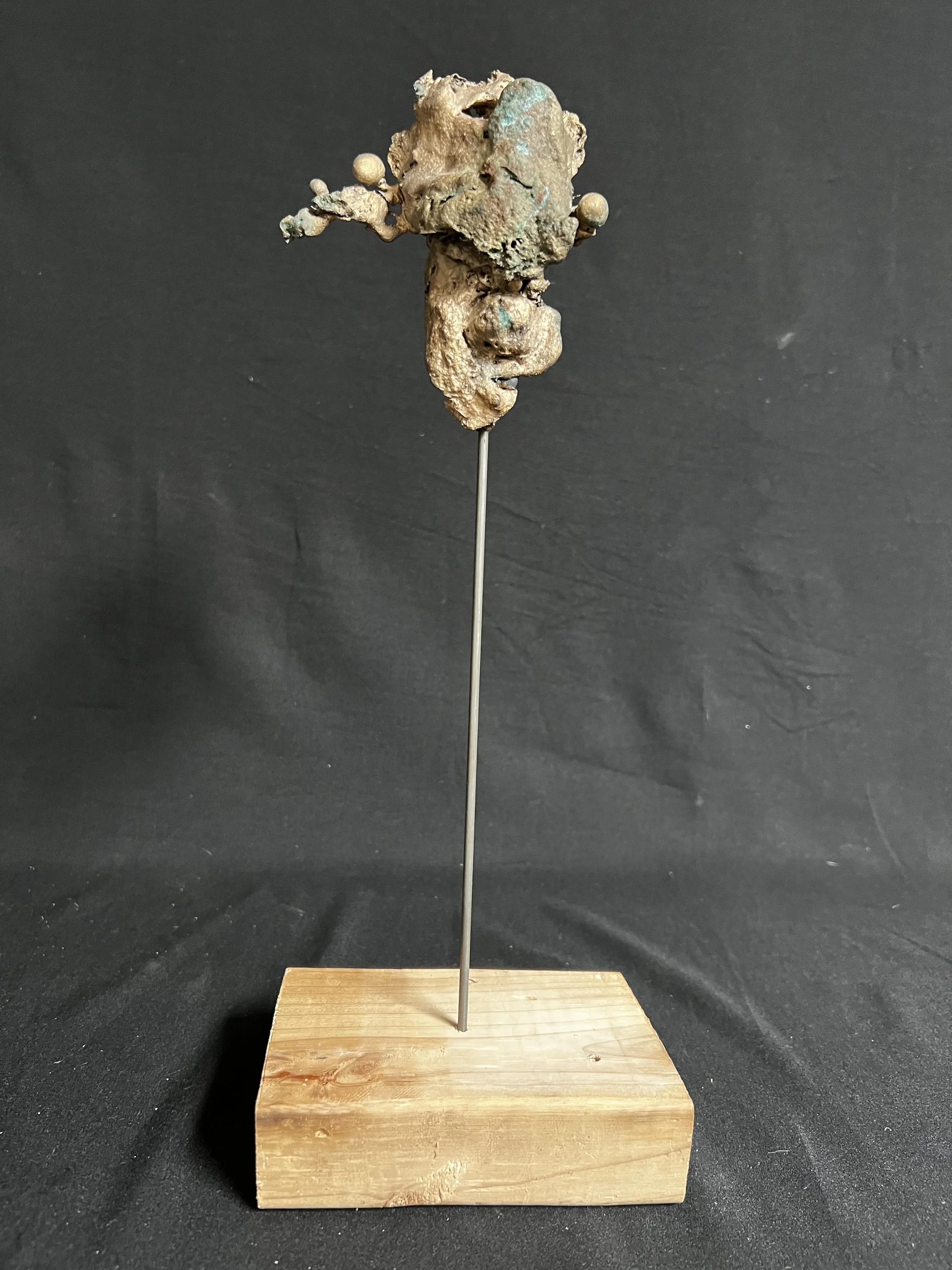 Winged Torso XIV    14"x5"x3"   Bronze, Wood, Natural Patina    $1800