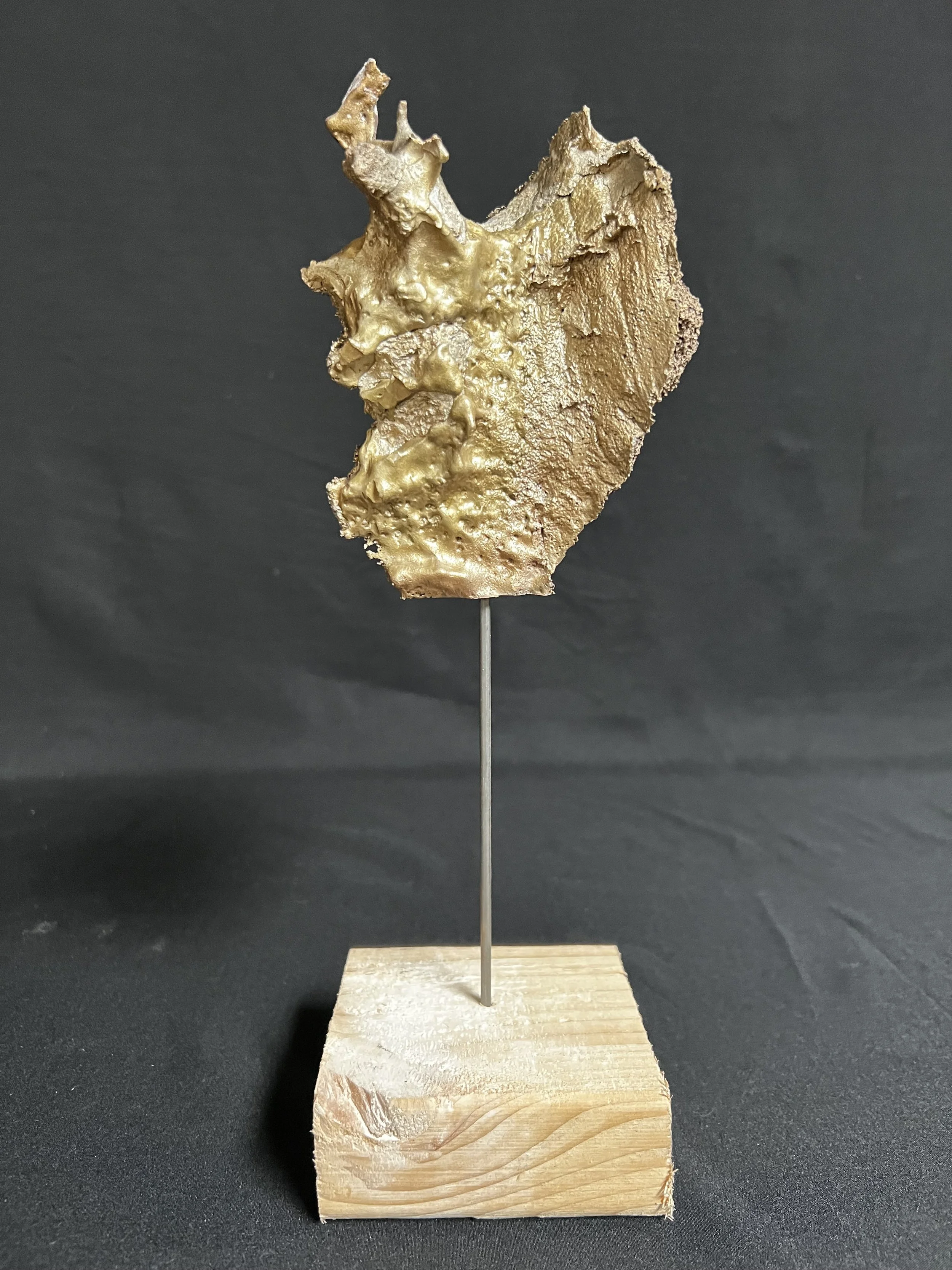 Static Torso VI     12"x3"x3"    Bronze, Paint, Wood     $1200.00