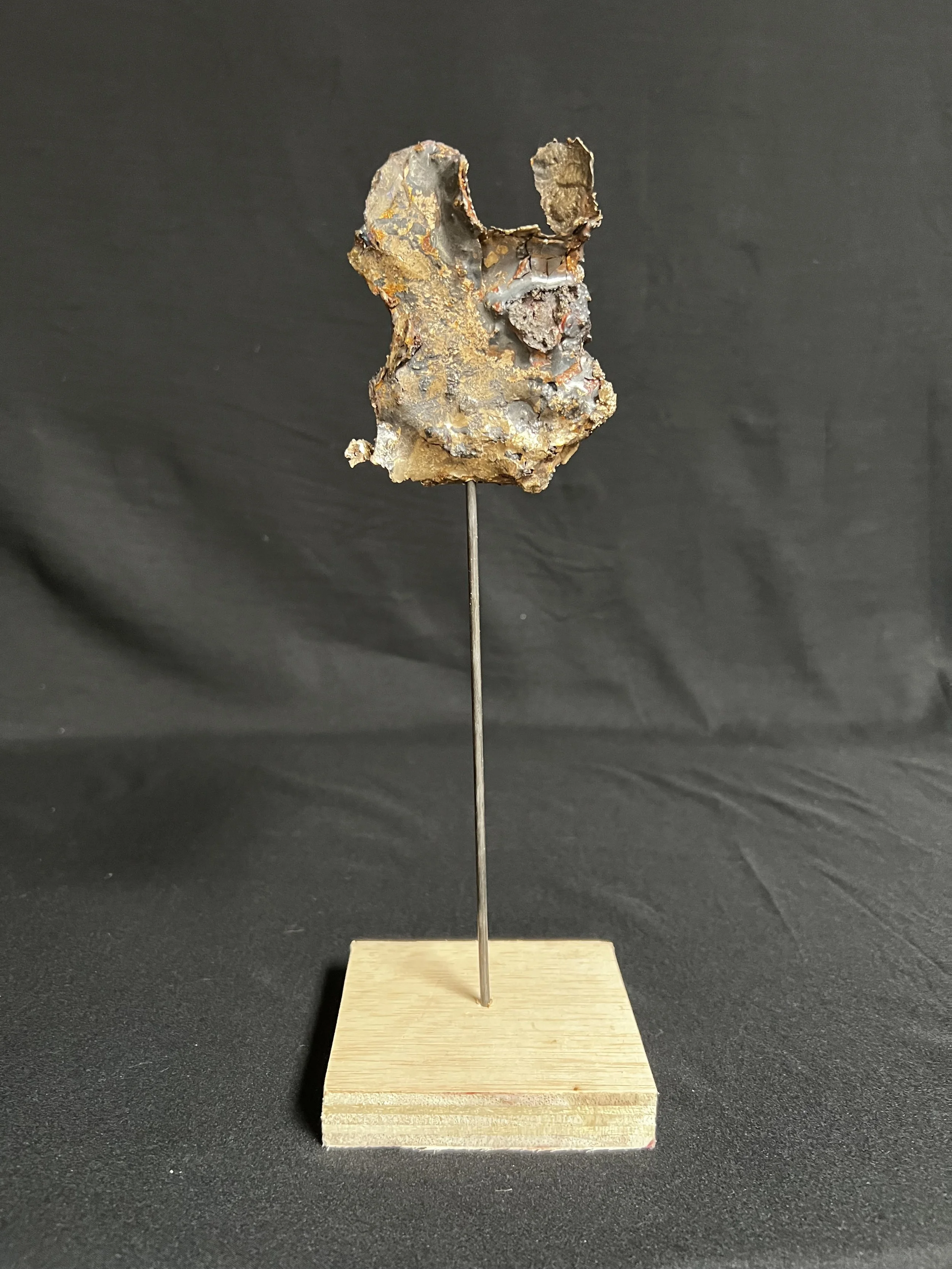 Armor I     11"x4"x4"     Bronze, Epoxy Putty, Paint, Wood      $1200.00