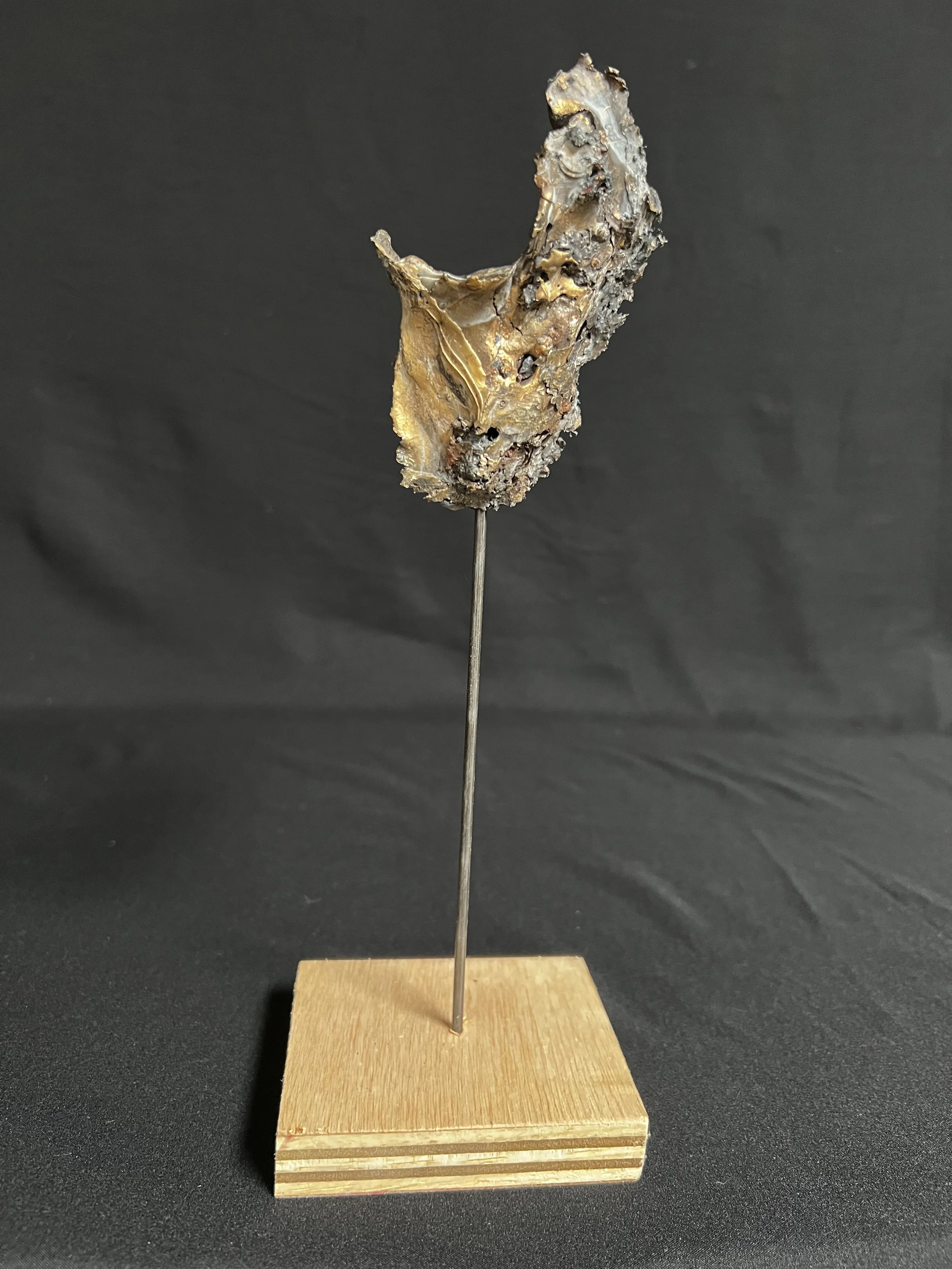 Armor II     11"x4"x4"     Bronze, Epoxy Putty, Paint, Wood     $1200.00