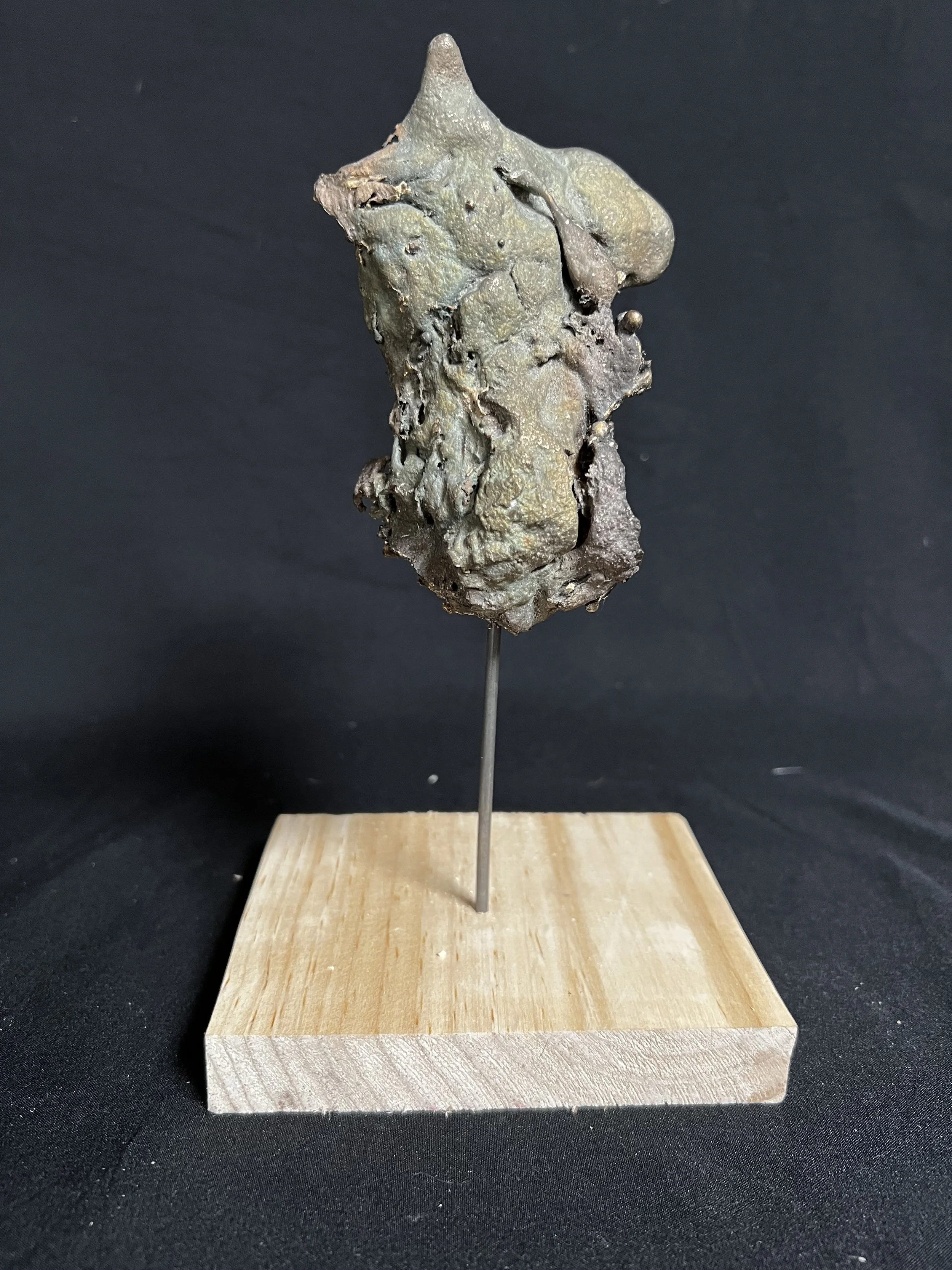 Female Torso II    8'x5"x4" Bronze, Wood, Natural Patina    $1800.00