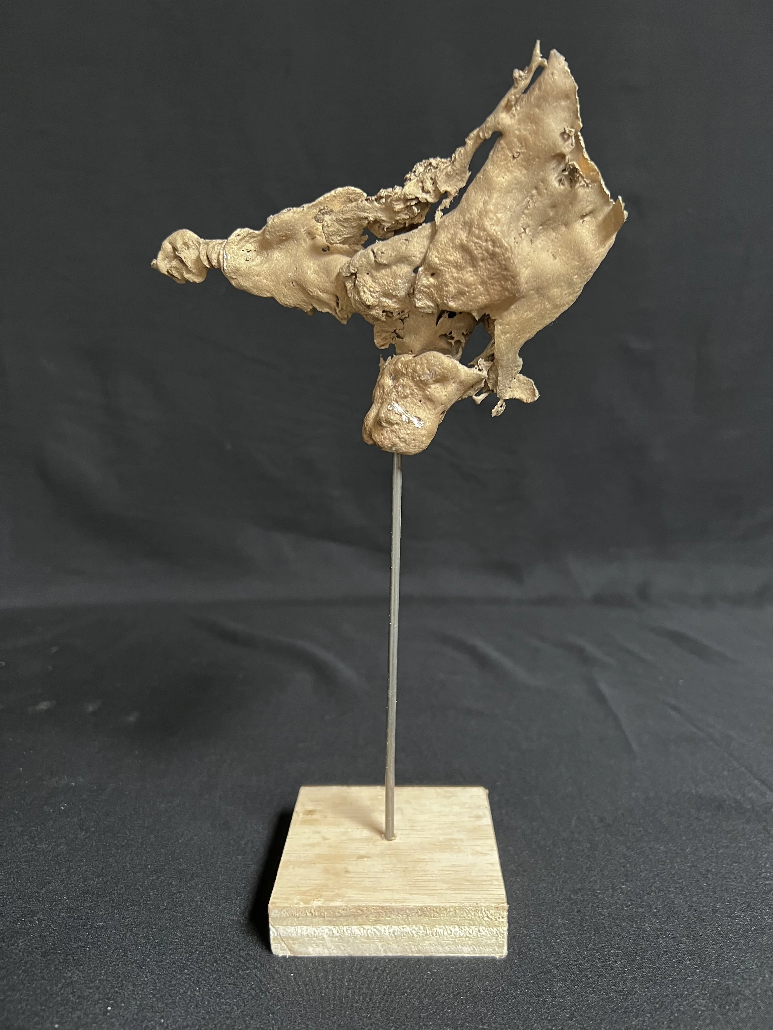 Winged Torso Lifting Off I     10"x3"x3"     Bronze, Wood     $700.00