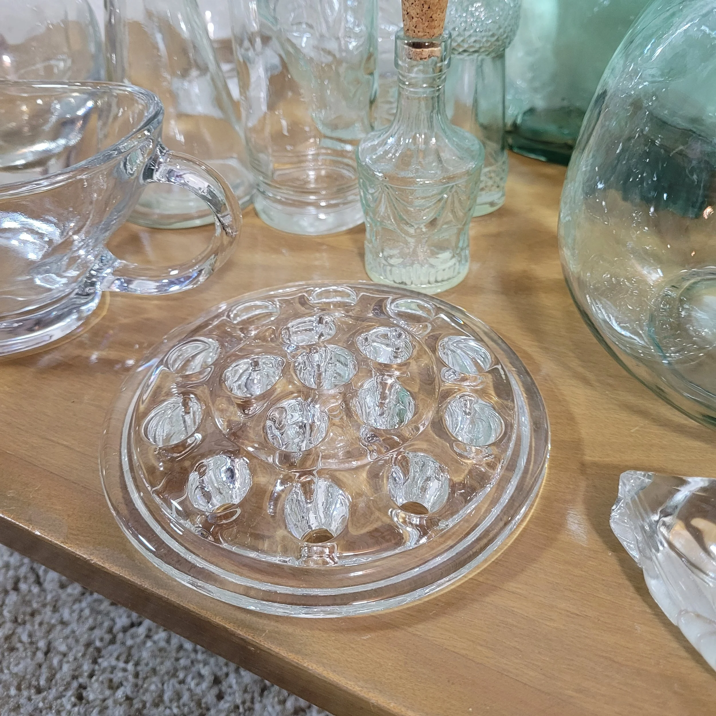 Vintage Glass Flower Frog