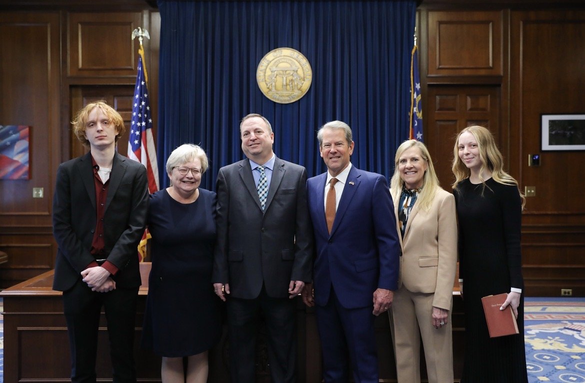 At my swearing-in with my wife Brenda, son Atticus, and daughter Barbara