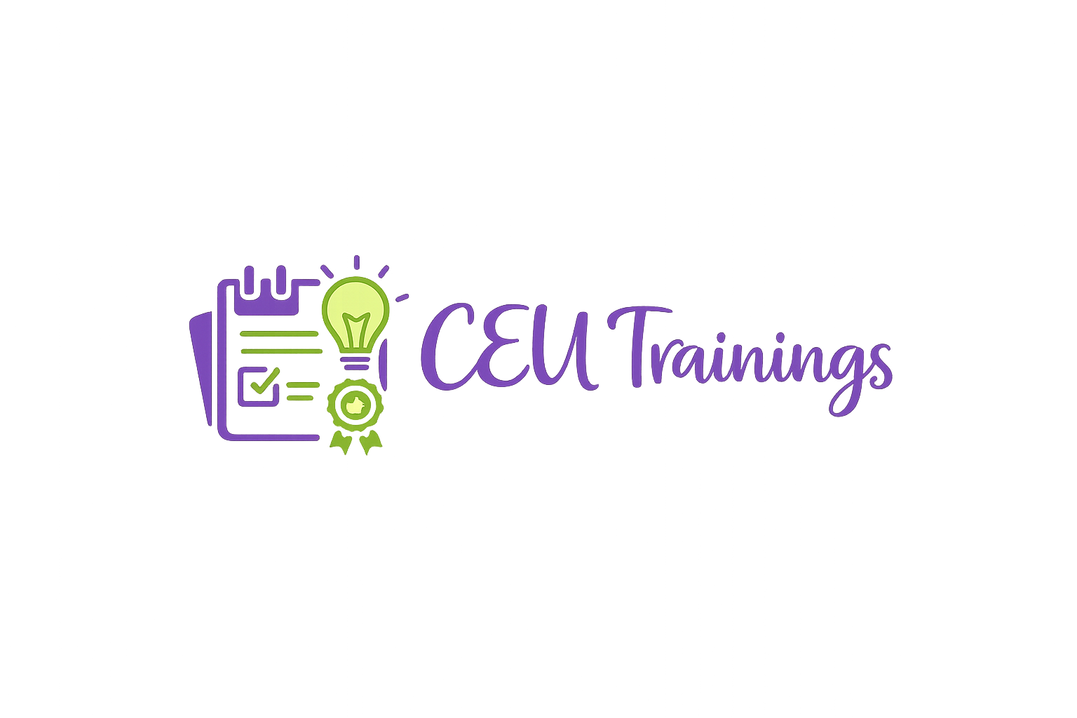 A digitally distorted image featuring the word 'CET Trainings' and icons related to education or training, including a light bulb, a certificate, and a checklist, with vibrant purple, pink, and green colors.