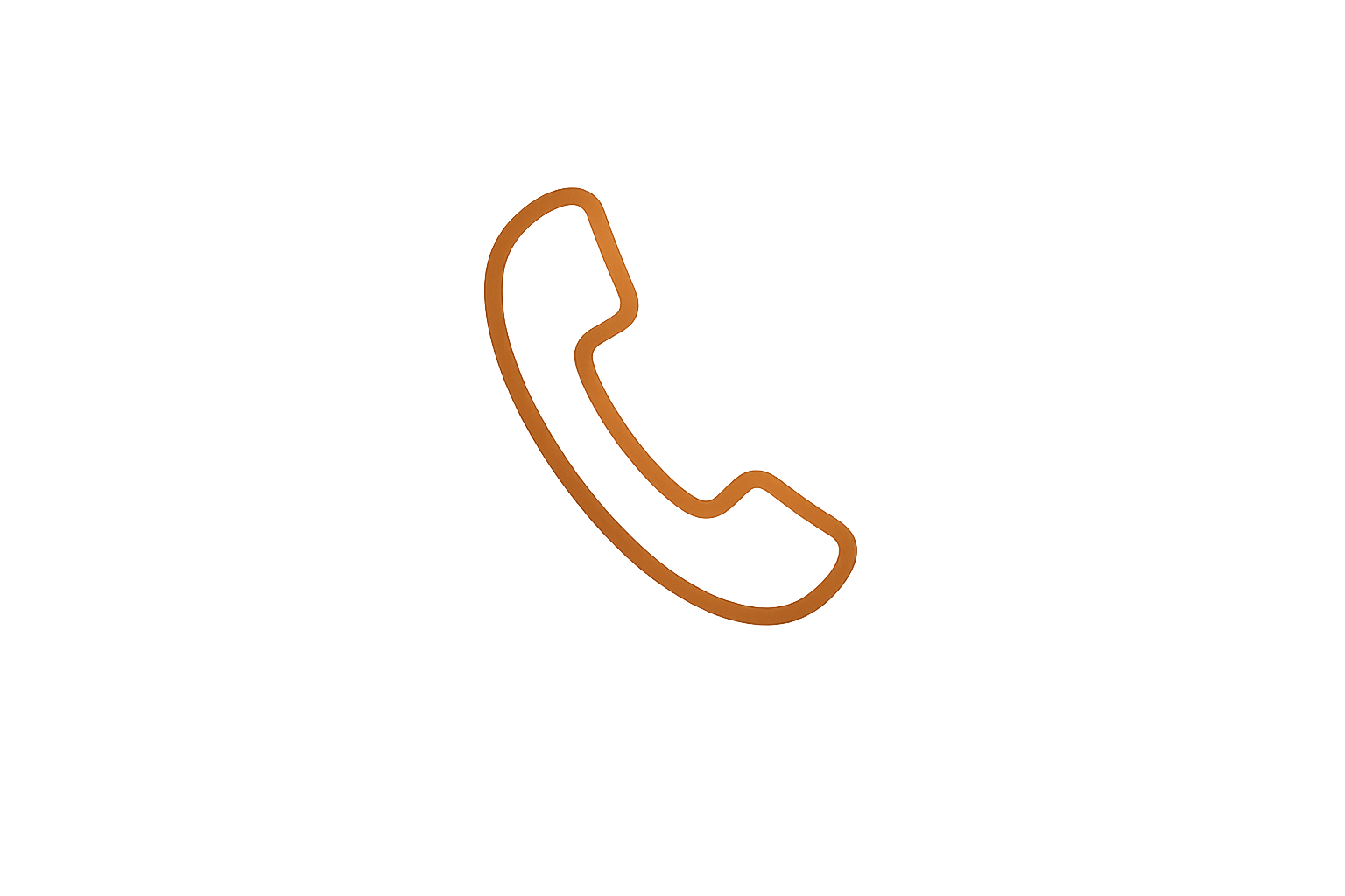 A digital illustration of a vintage rotary phone in brown, placed on a blue surface with a dark background.
