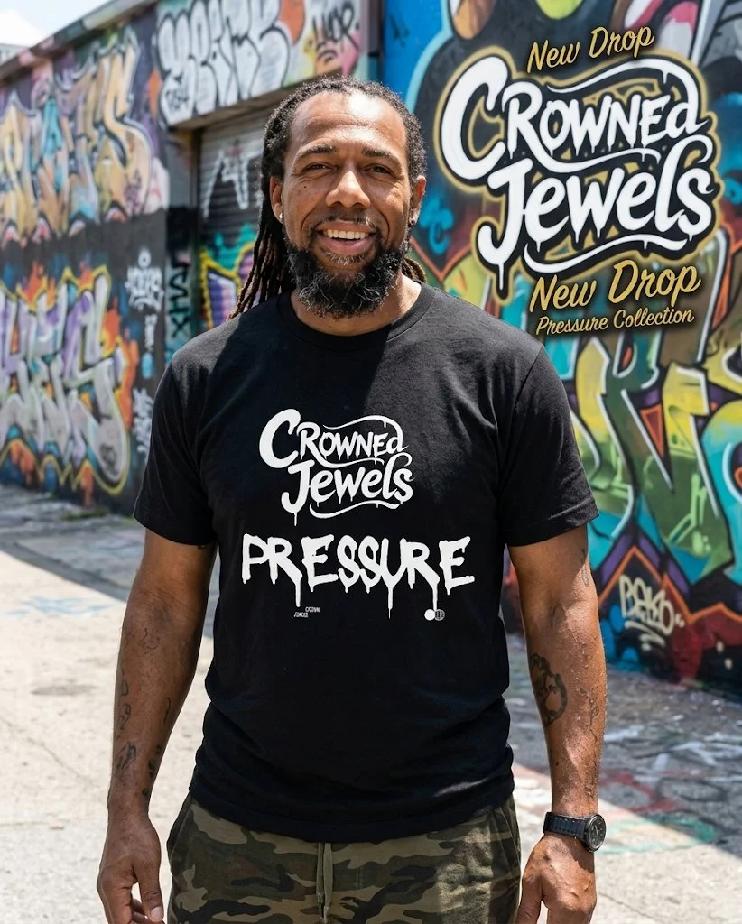 Crowned Jewels Pressure Collection T-Shirt - Black Streetwear Graphic Tee