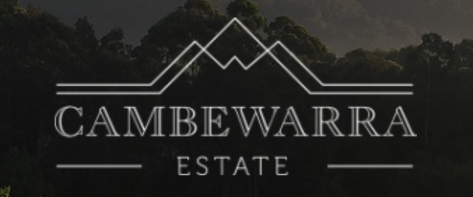 Camberwarra Estate logo with a mountain outline and text on a dark background.