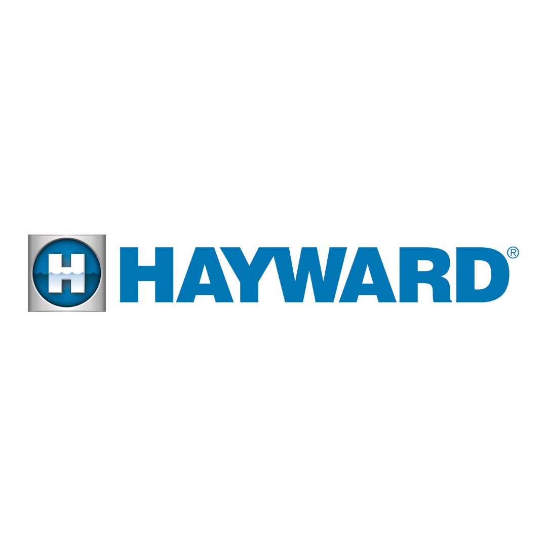 Hayward logo with a blue and gray emblem featuring a stylized letter H and the word 'HAYWARD' in blue capital letters.