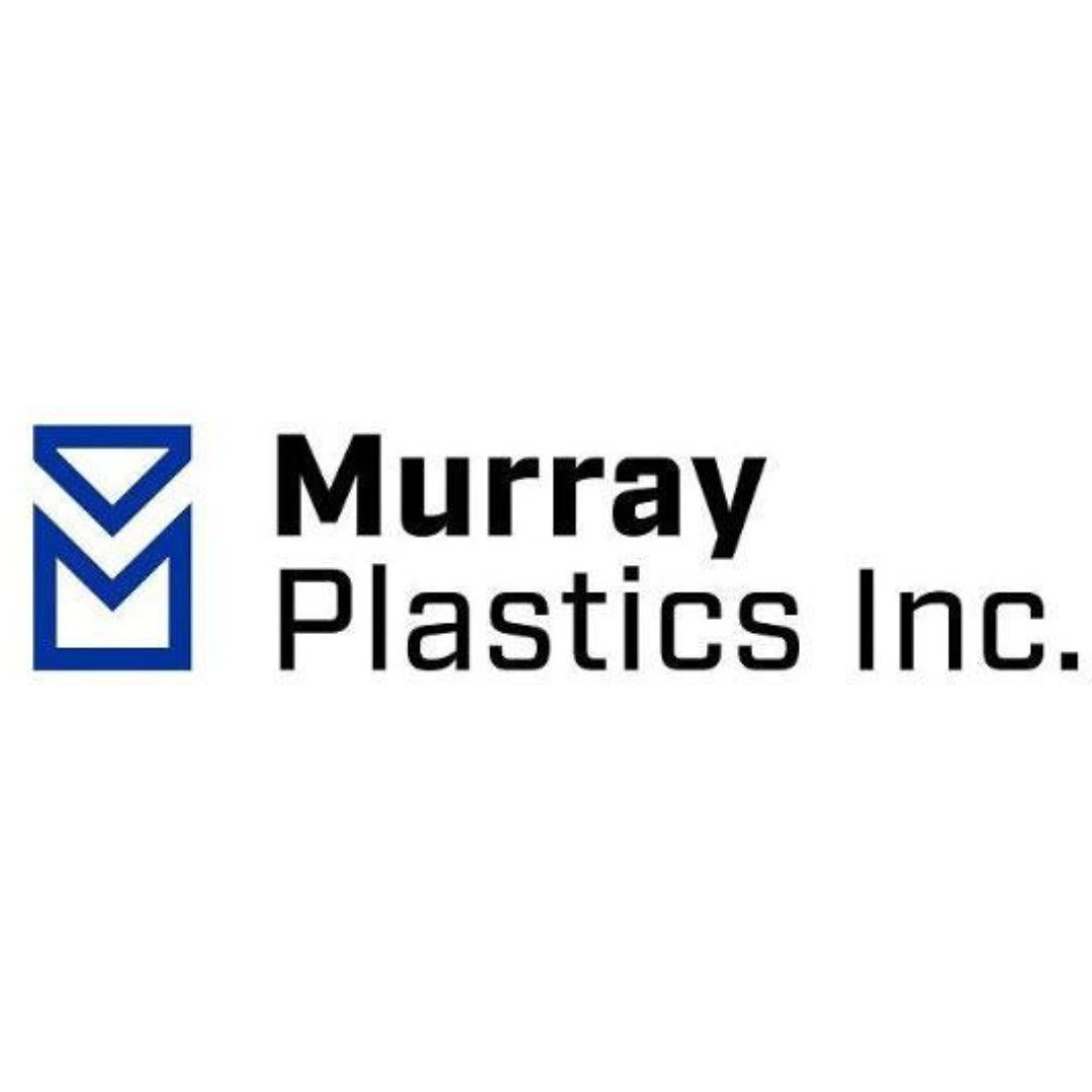 Logo of Murray Plastics Inc., with blue geometric design and black text.