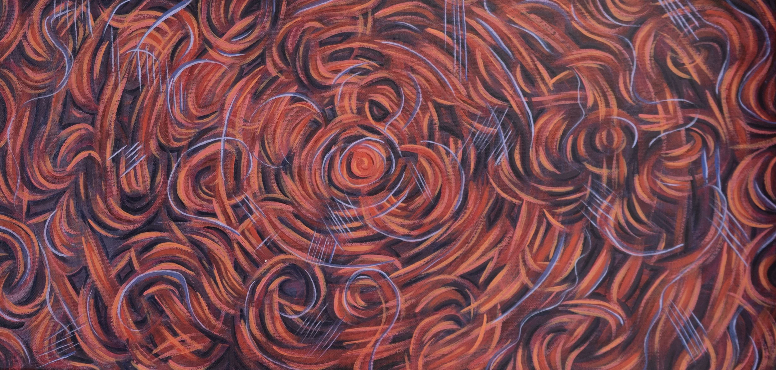 "Trying to Remember, Trying to Forget"
Acrylic on Canvas
10x20