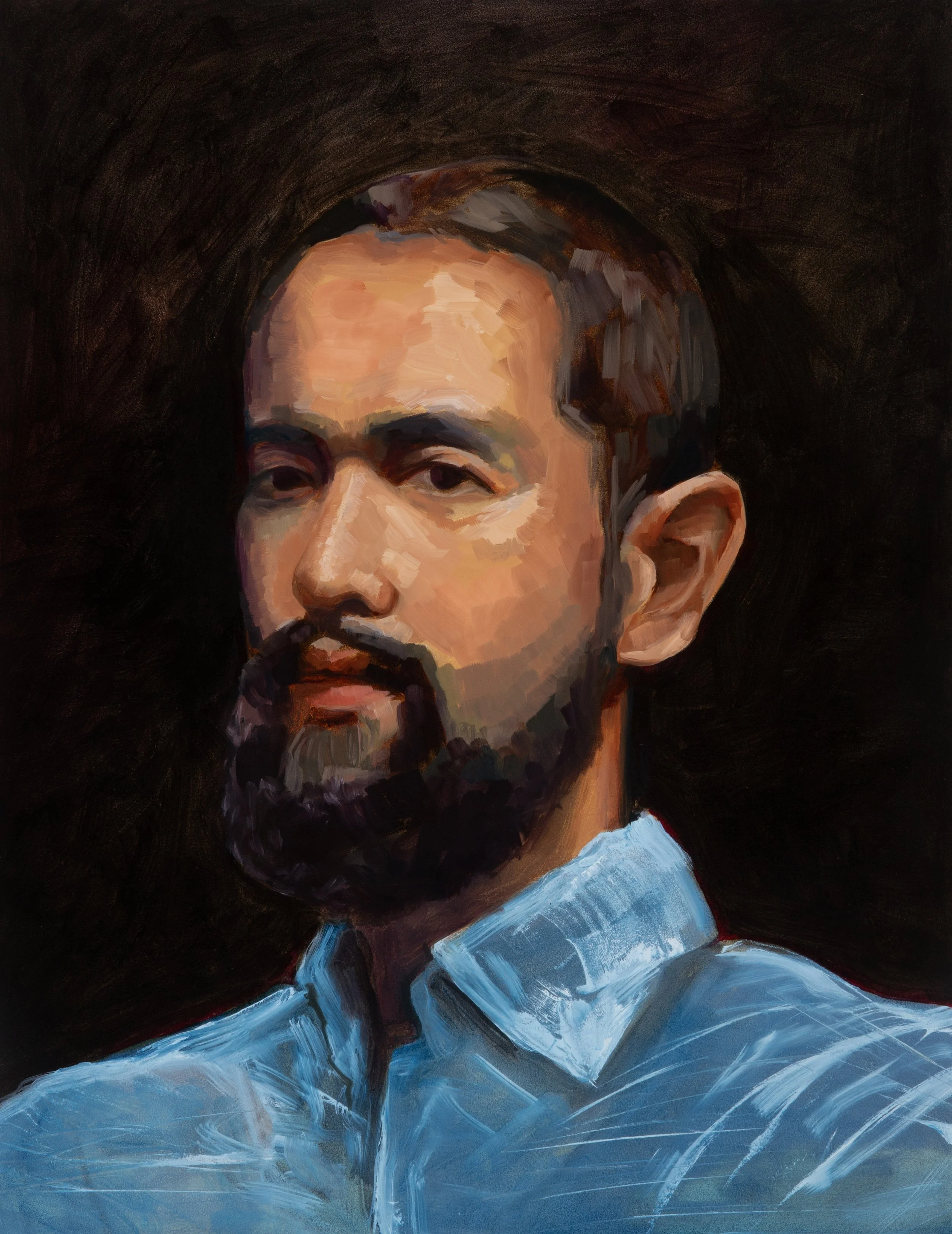 "Portrait of a Man"
Oil on Panel
14x18