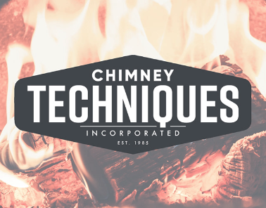 Logo for Chimney Techniques Inc., featuring a chimney with flames in the background, servicing Seattle, Washington and surrounding areas.