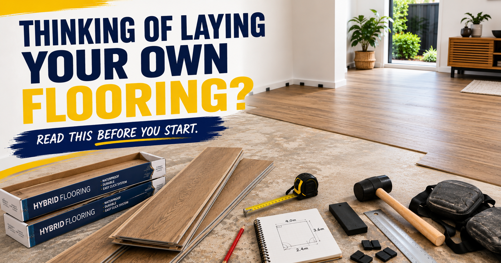 DIY Series #1:                                  Thinking of Laying Your Own Flooring?                                                Read This Before You Start