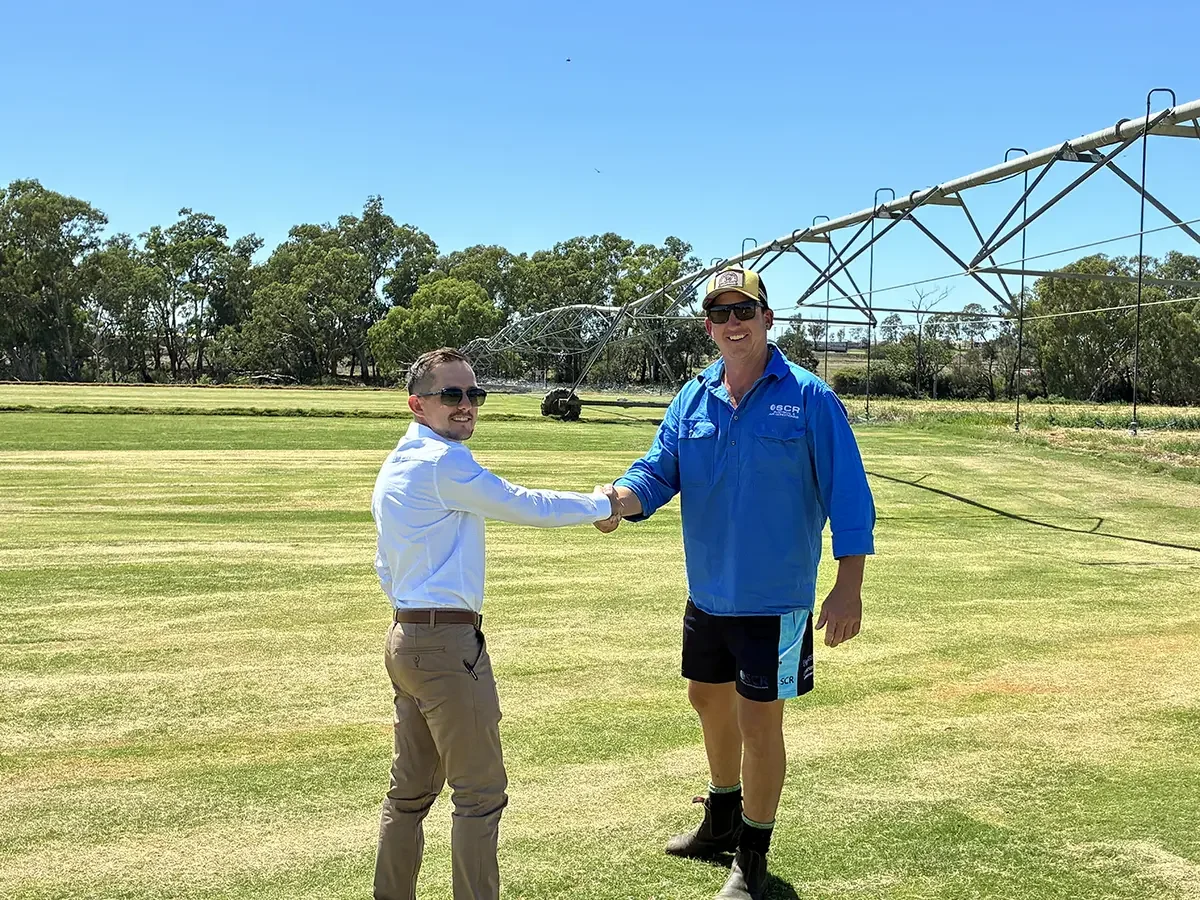 rob shaking hands with a client