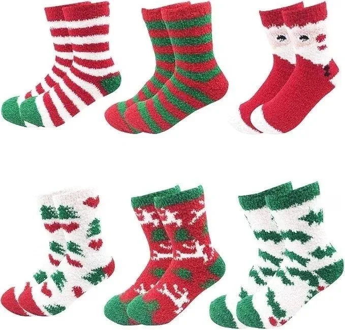 Fuzzy Christmas Socks