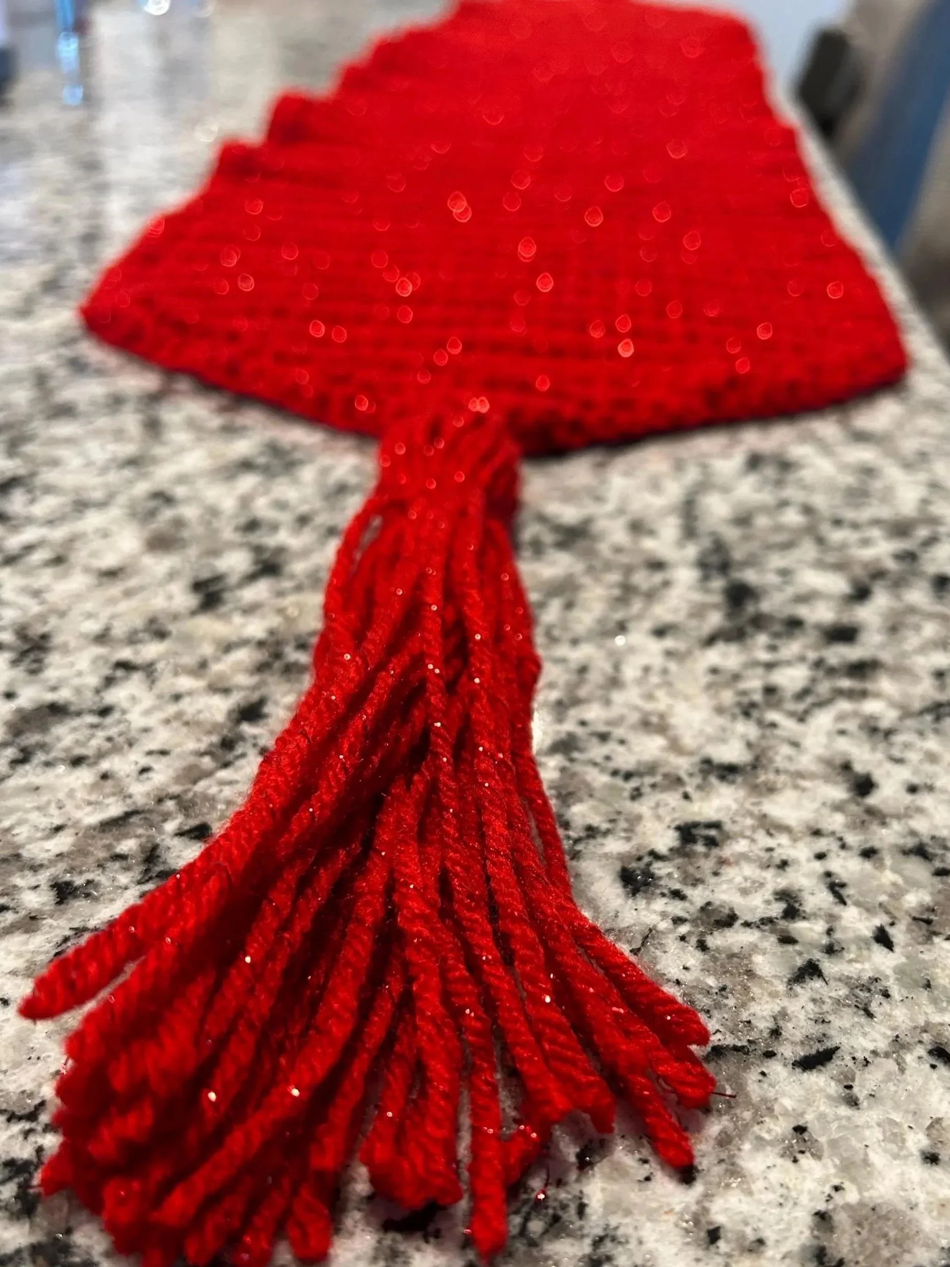 Hand Crocheted Sparkle Table Runner