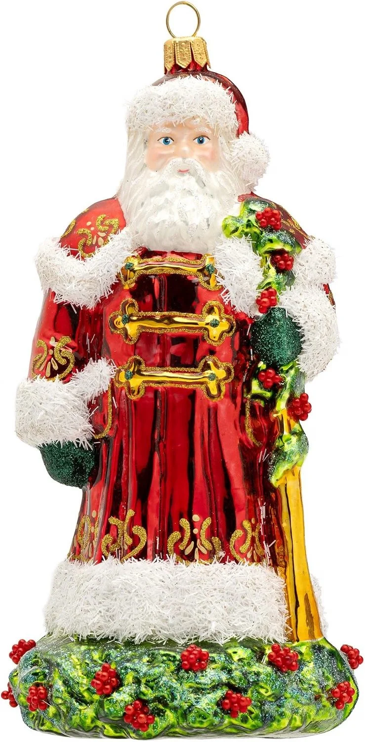 Miss. Christmas Blown Glass Ornament