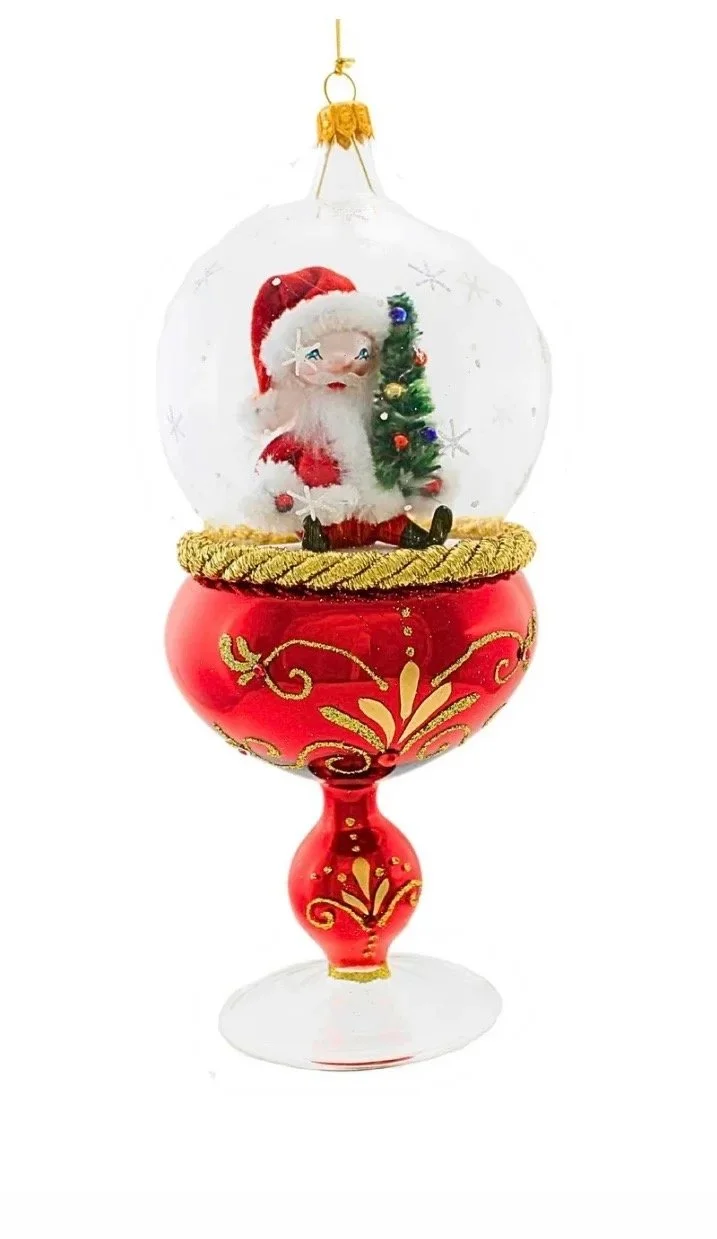 De Carlini Sitting Santa Claus in Dome