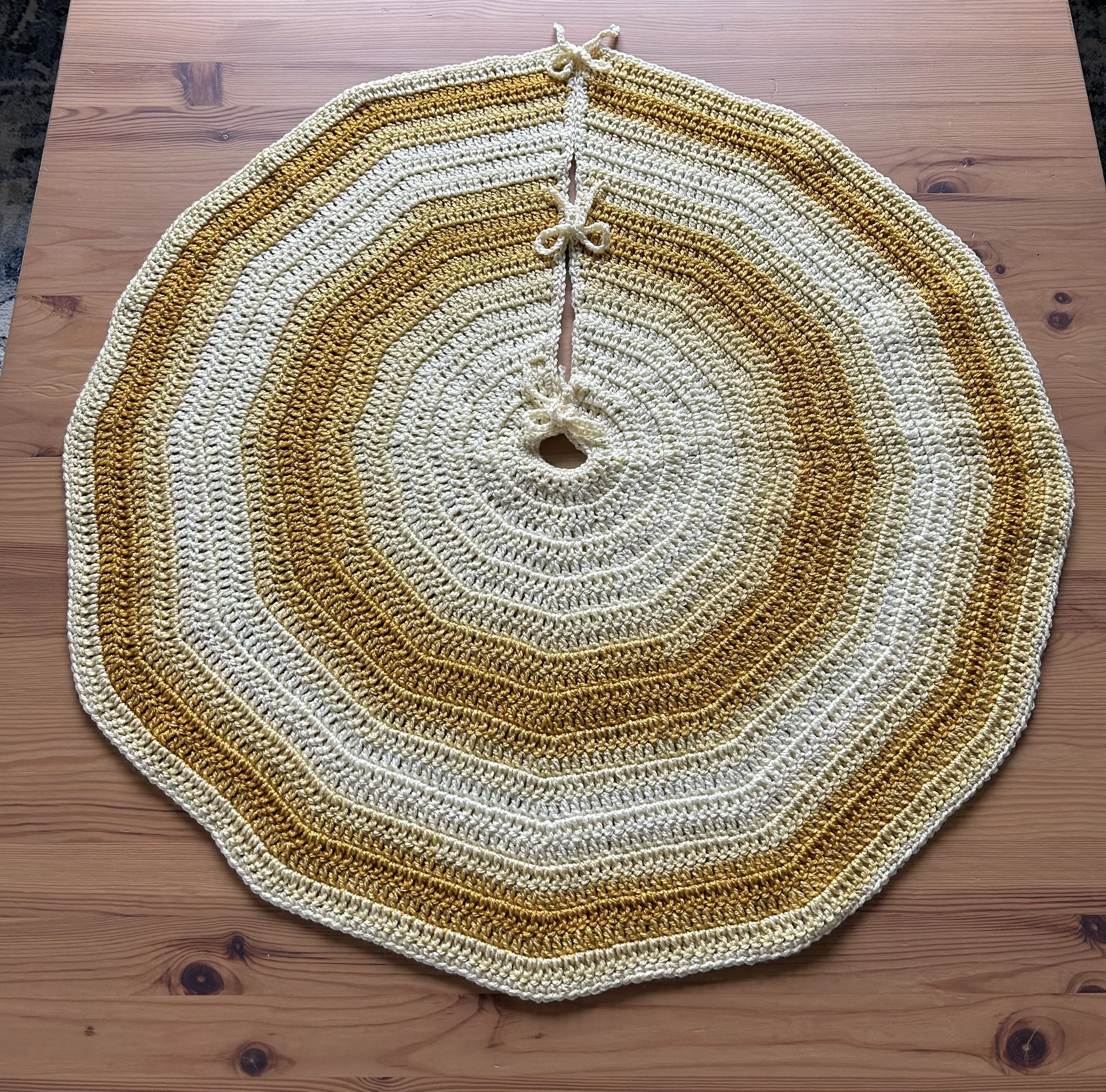 Hand Crocheted Christmas Tree Skirt