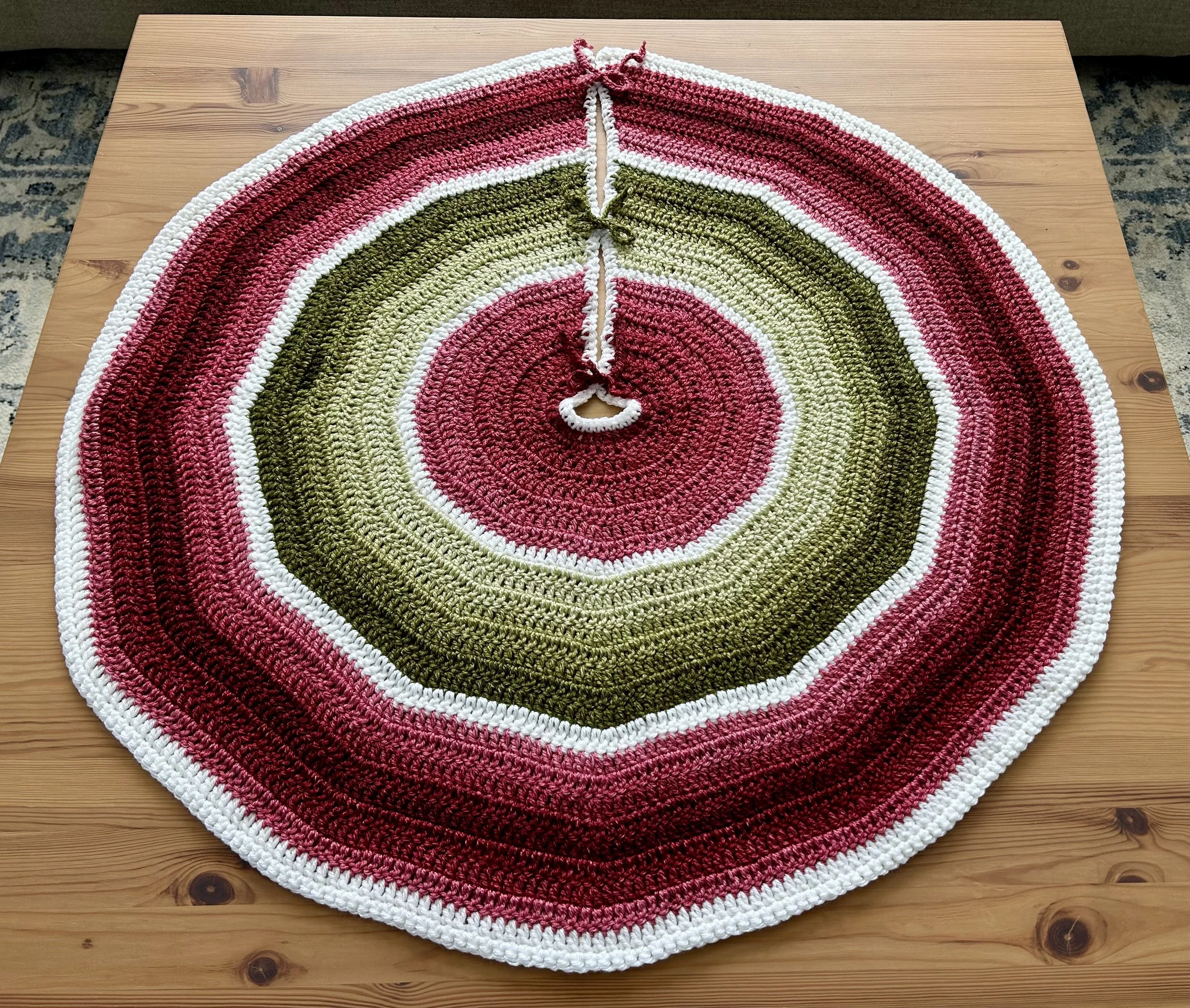 Hand Crocheted Christmas Tree Skirt