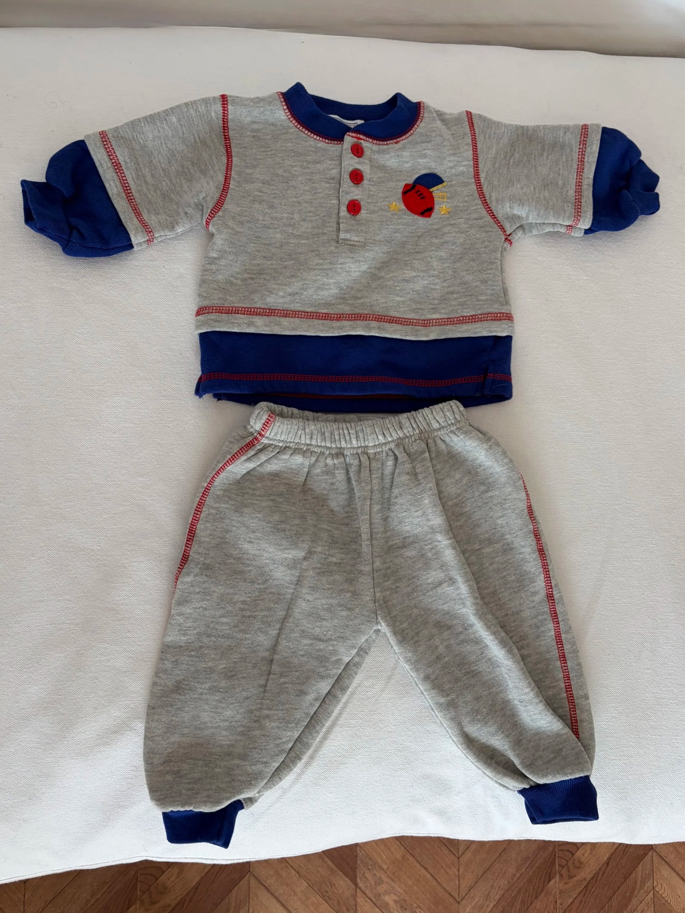 Grey Football Sweatshirt & Jogger Set