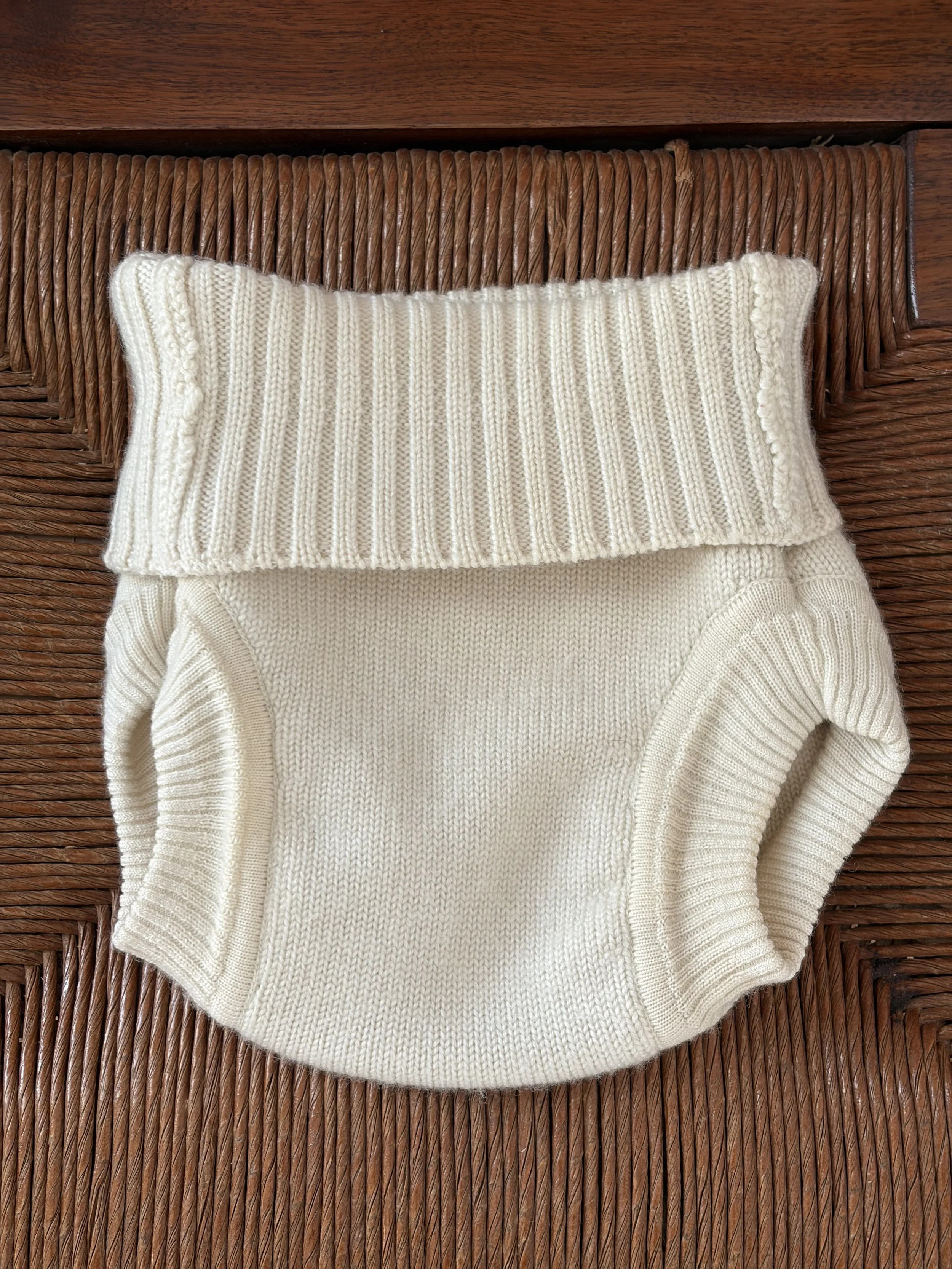 Ivory Wool Knit Bloomers
