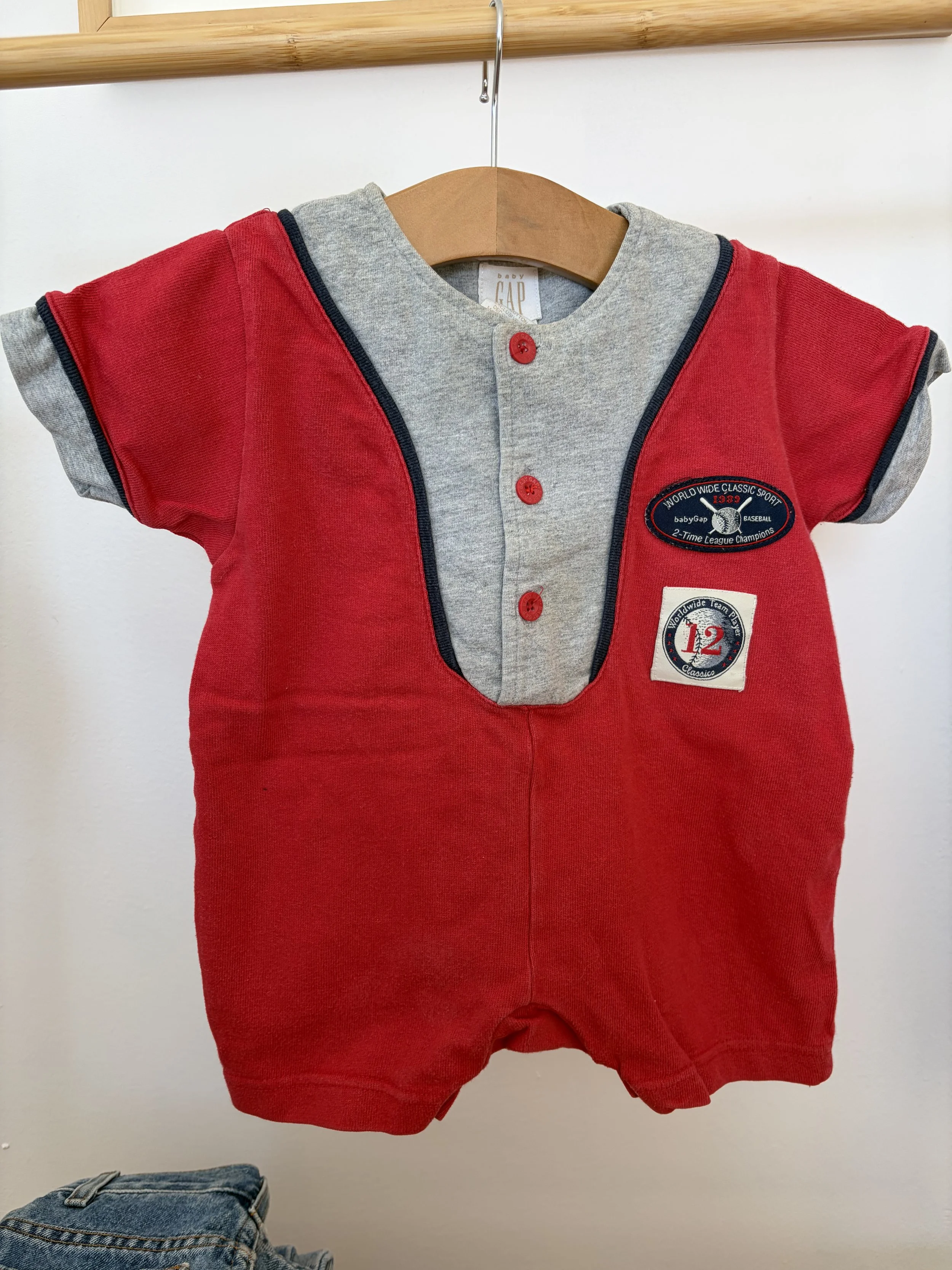Baseball Gap Onesie