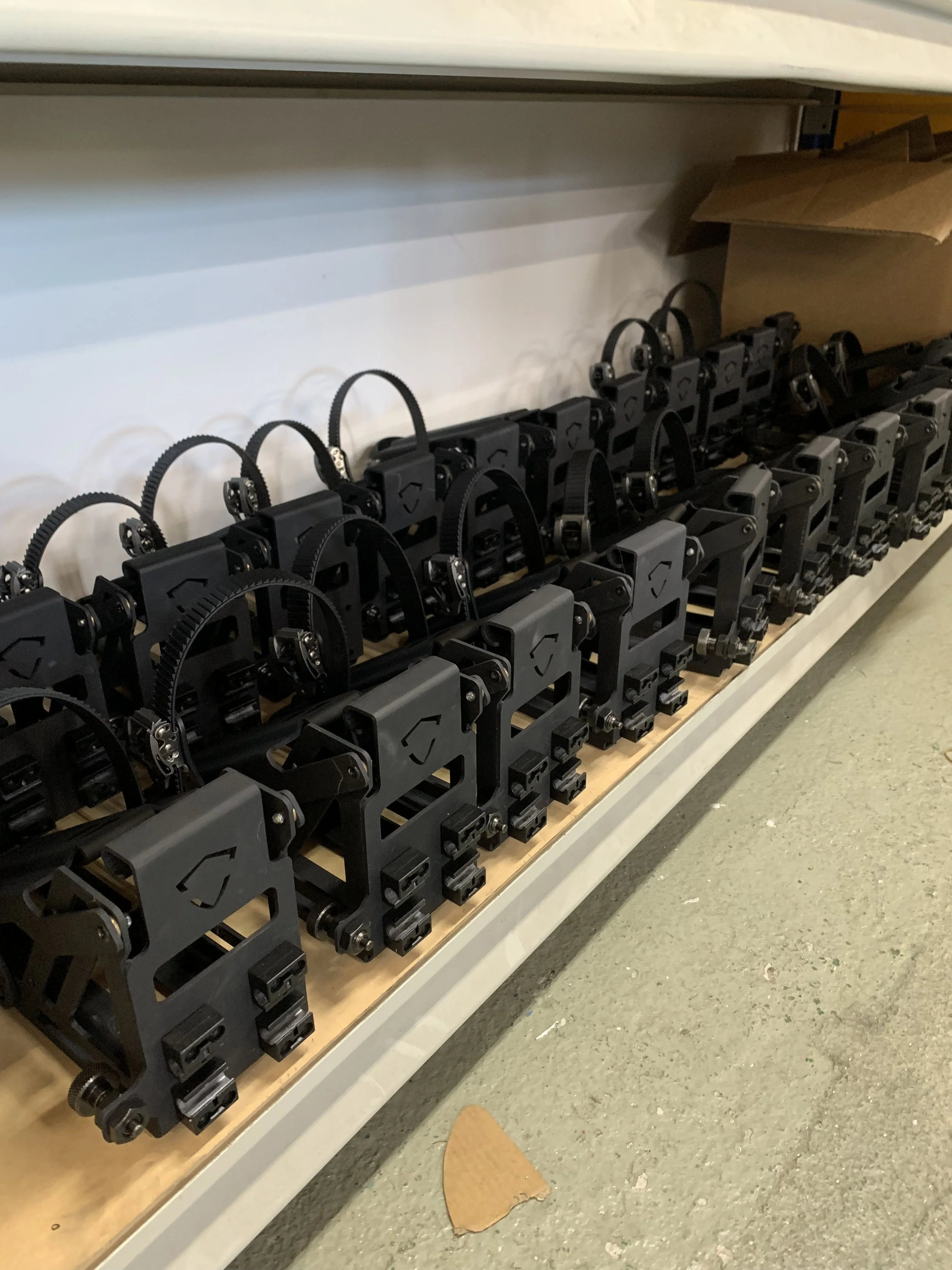 Close-up of mounting equipment.